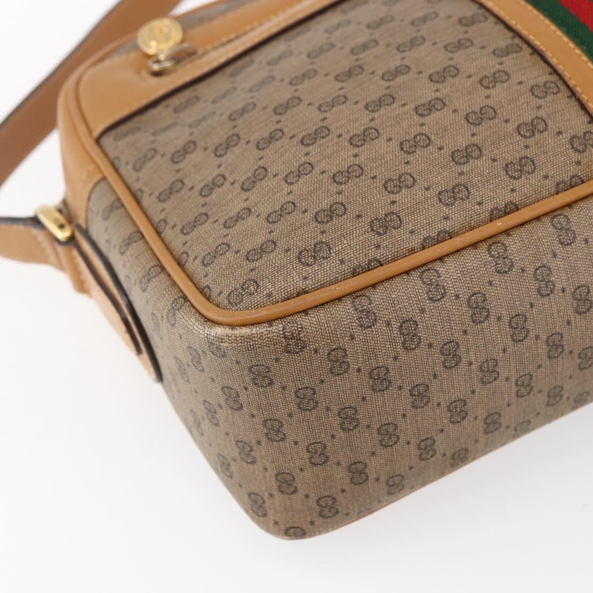 GUCCI Micro GG Supreme Web Sherry Line Bag PVC Beige 001 23 0942 Auth ki6128