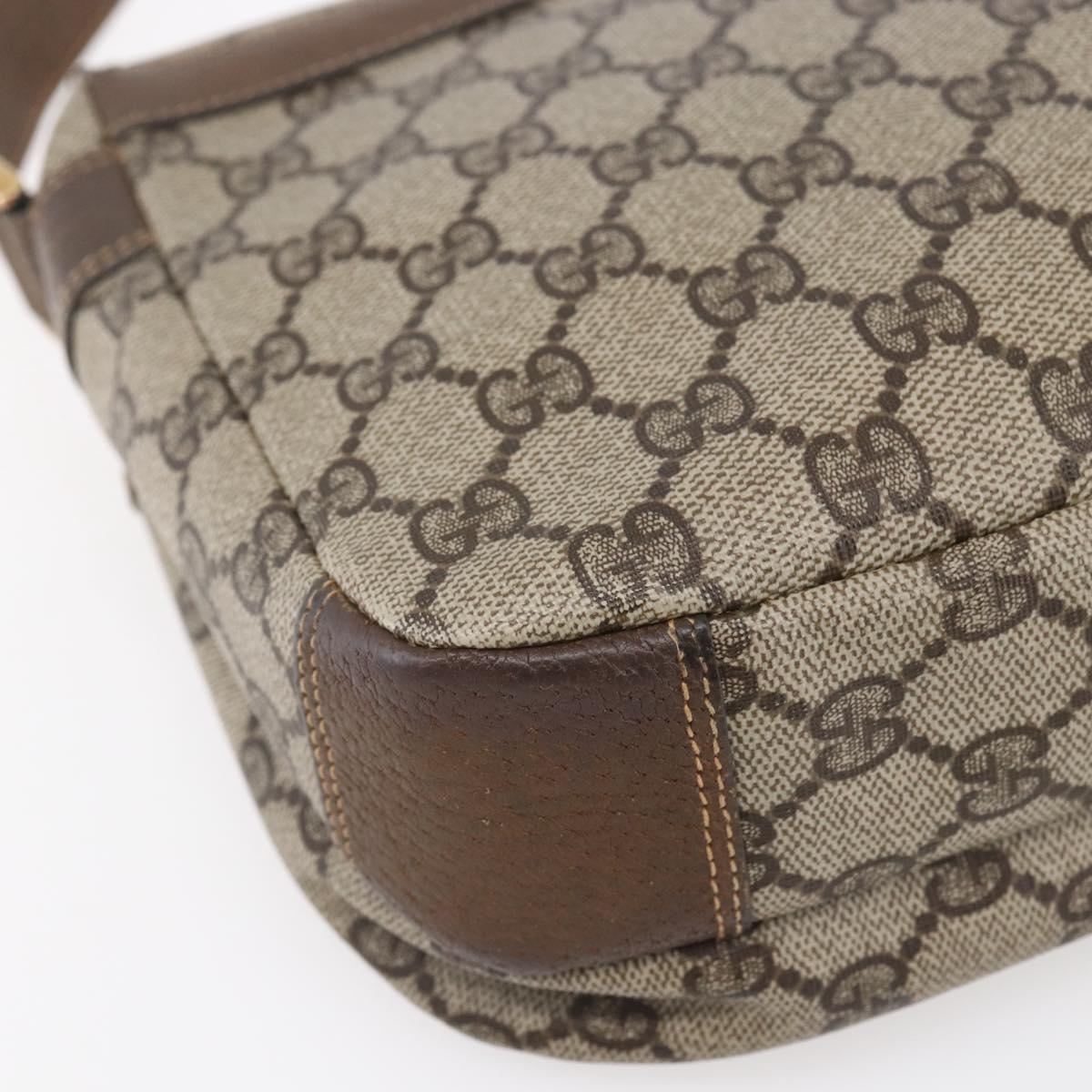 GUCCI GG Supreme Shoulder Bag PVC Leather Beige Gold 001 106 0185 Auth ki6140