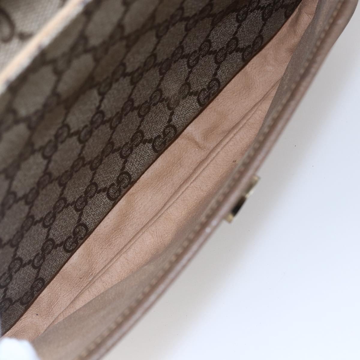 GUCCI GG Supreme Shoulder Bag PVC Leather Beige Gold 001 106 0185 Auth ki6140