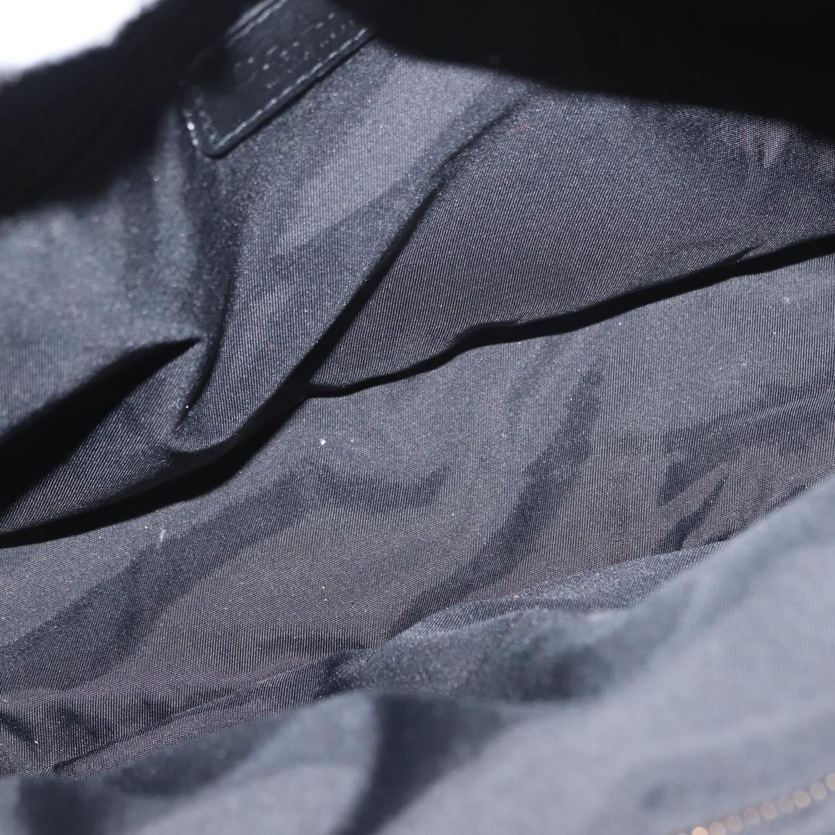 CHANEL New Travel Line Hand Bag Nylon Black CC Auth ki6162