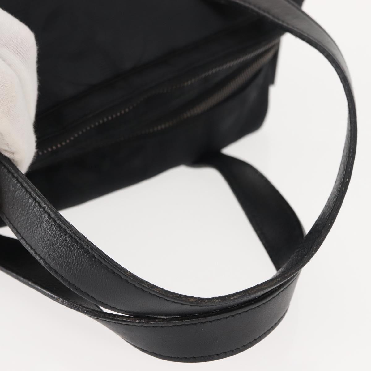 CHANEL New Travel Line Hand Bag Nylon Black CC Auth ki6162