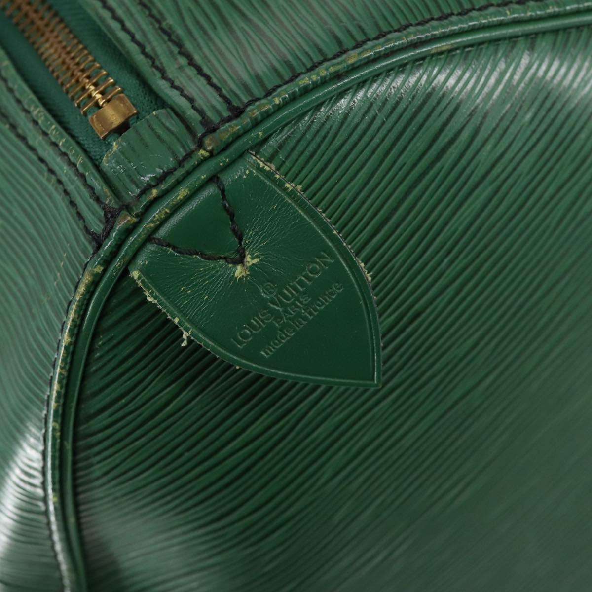 LOUIS VUITTON Epi Keepall 50 Boston Bag Green M42964 LV Auth ki6165