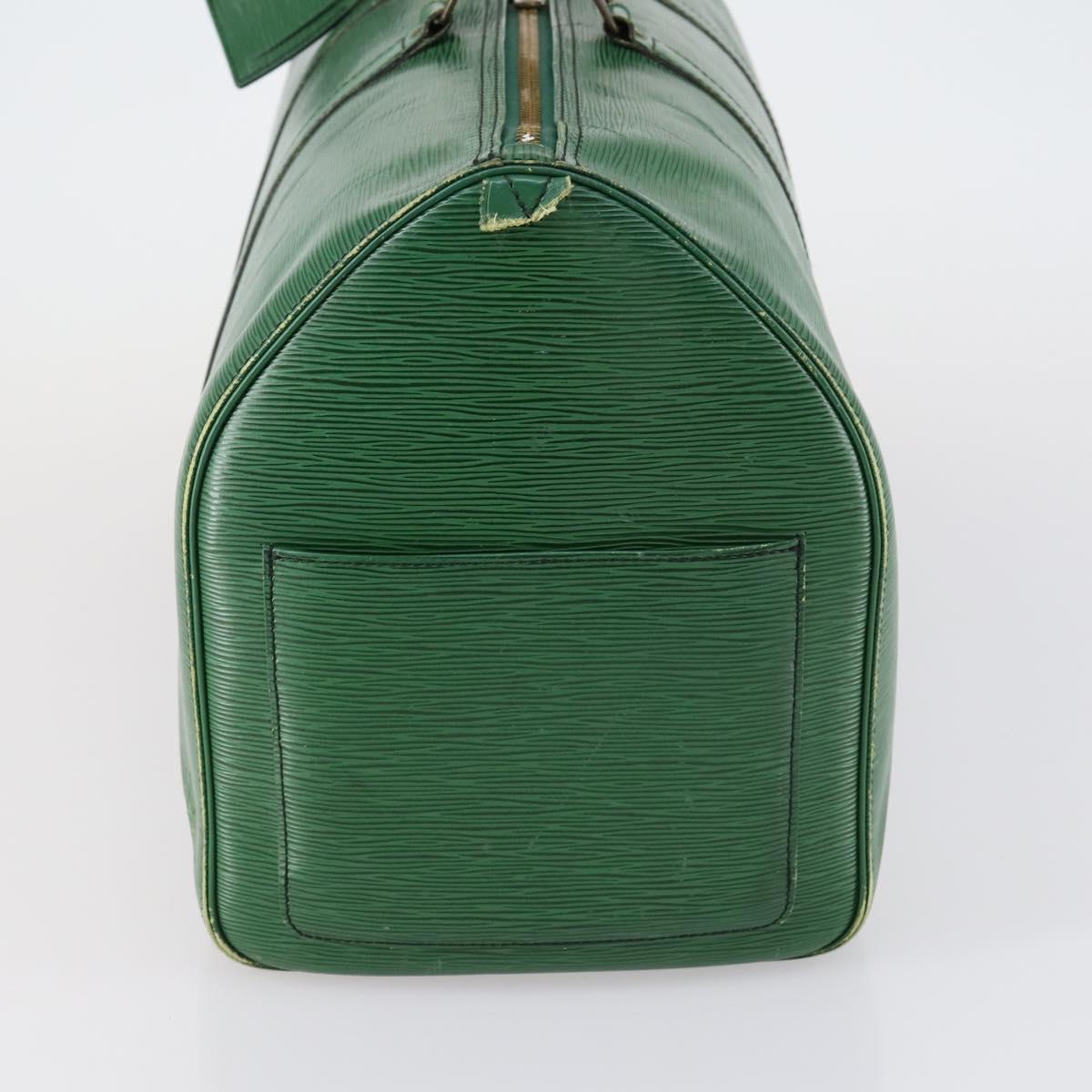 LOUIS VUITTON Epi Keepall 50 Boston Bag Green M42964 LV Auth ki6165