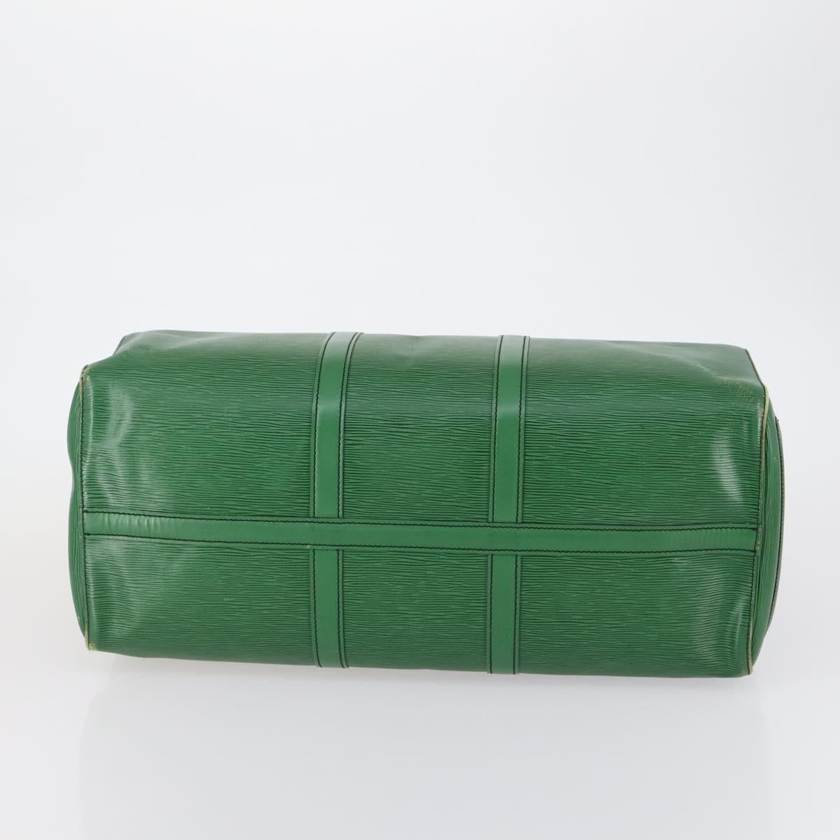 LOUIS VUITTON Epi Keepall 50 Boston Bag Green M42964 LV Auth ki6165