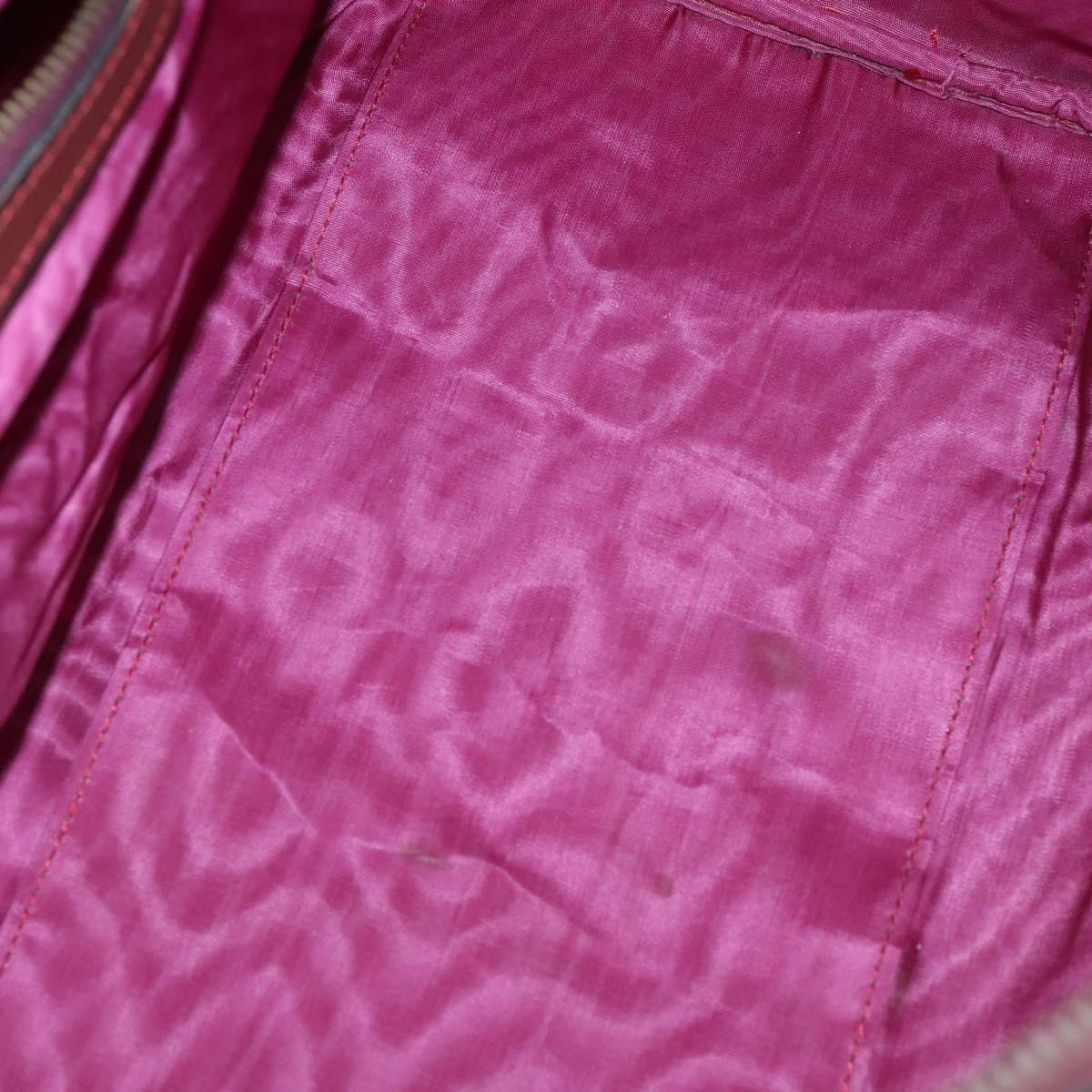 CARTIER Must Line Boston Bag Leather 3 Set Bordeaux Auth ki6175