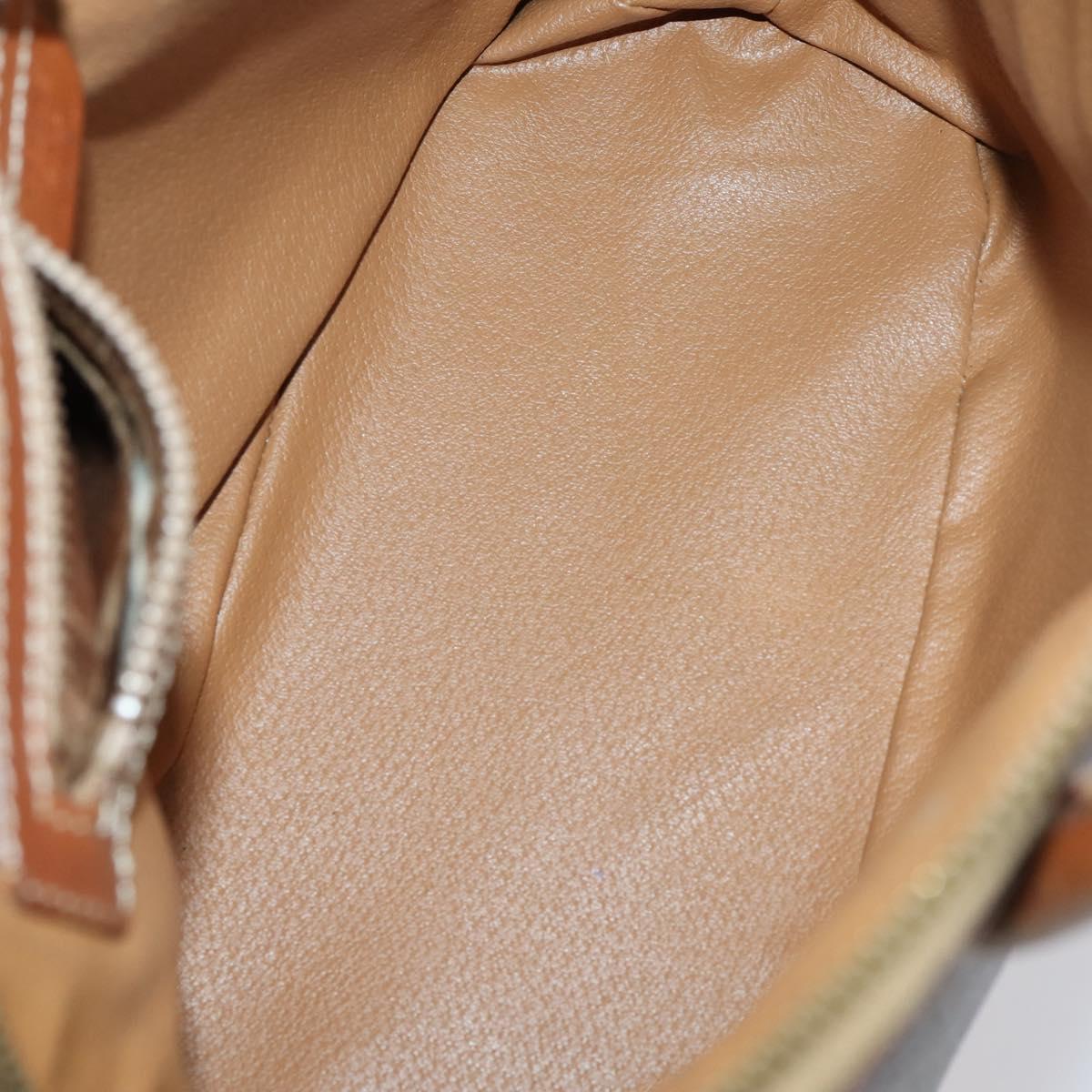 CELINE Macadam Canvas Shoulder Bag PVC 4 Set Beige Brown Auth ki6177