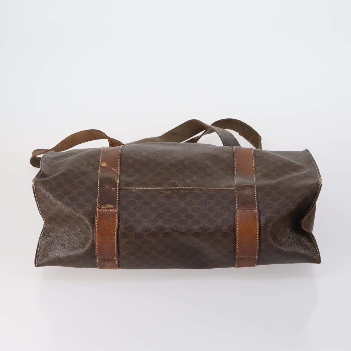 CELINE Macadam Canvas Shoulder Bag PVC 4 Set Beige Brown Auth ki6177