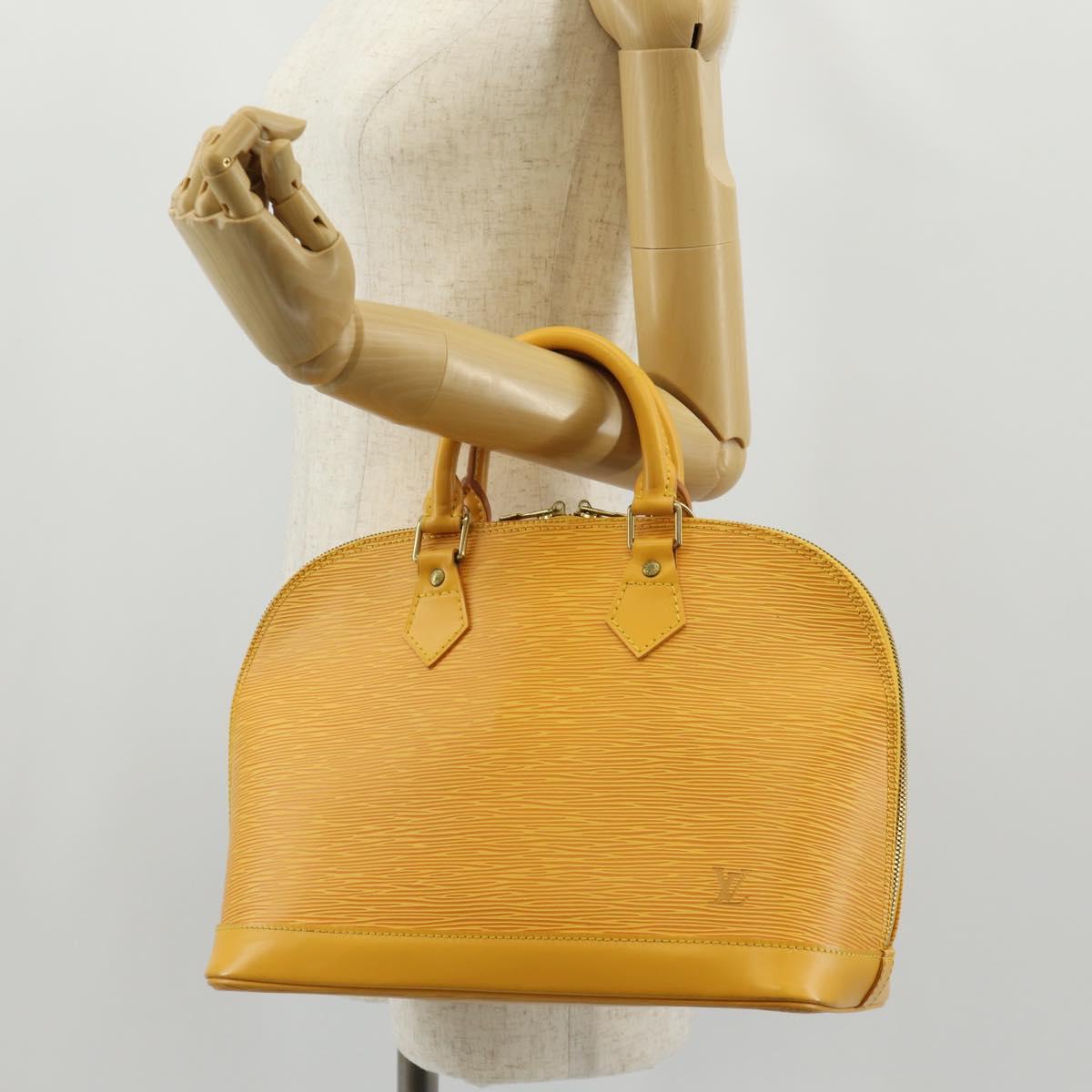 LOUIS VUITTON Epi Alma Hand Bag Yellow M52149 LV Auth ki6179V