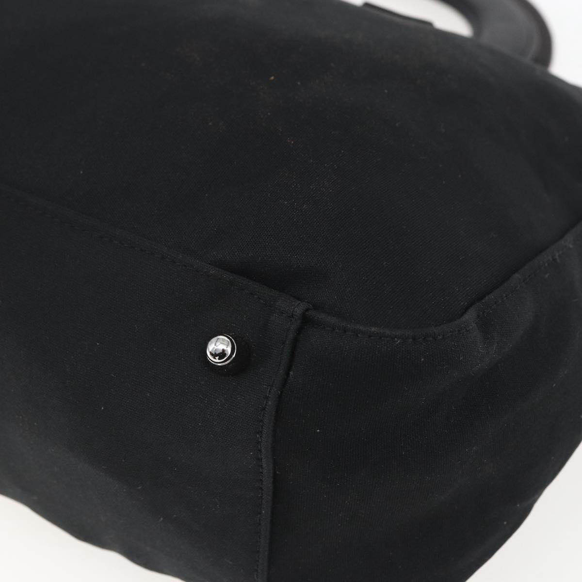 FENDI Hand Bag Nylon Black Silver Auth ki6181