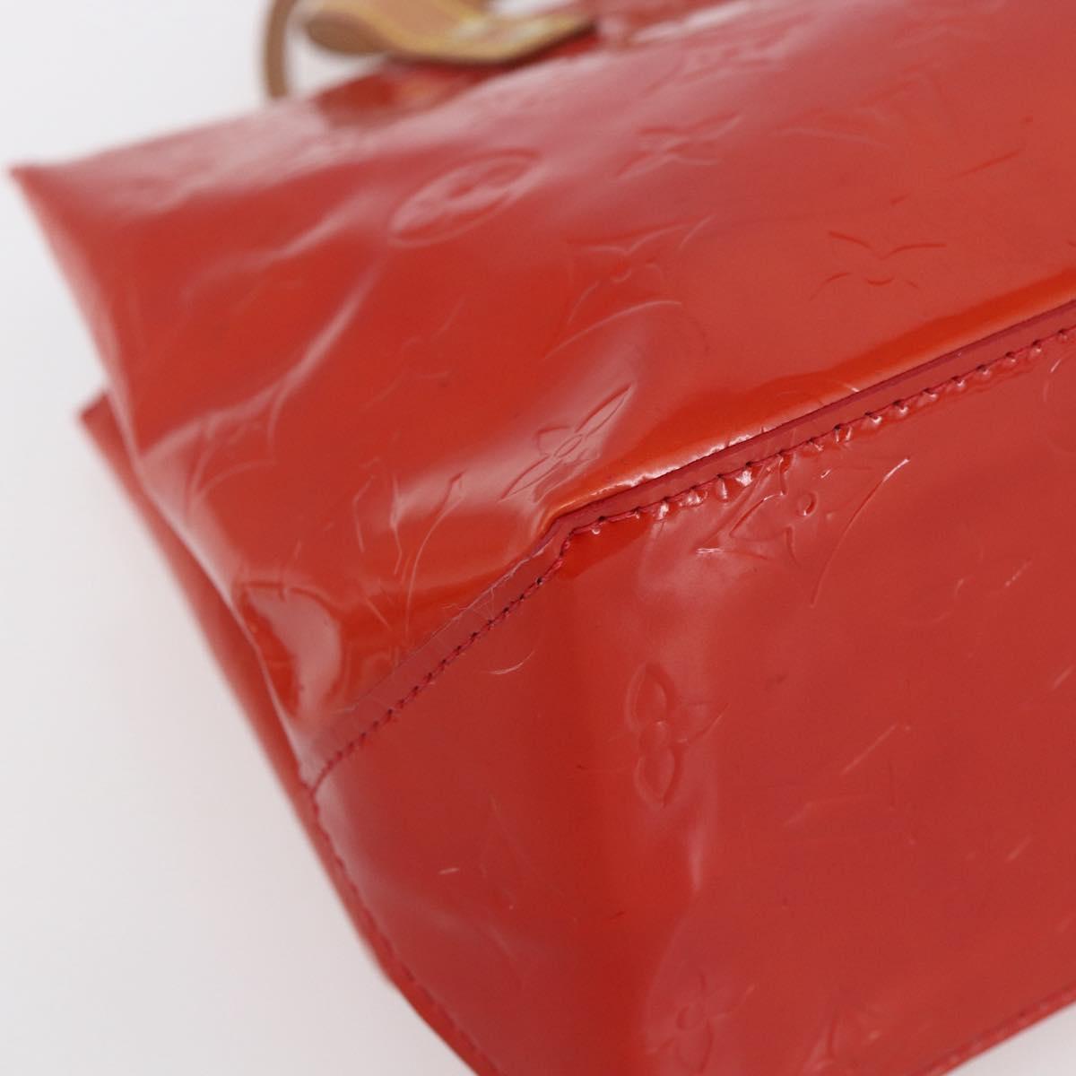 LOUIS VUITTON Monogram Vernis Reade PM Hand Bag Red Rouge M91088 LV Auth ki6184