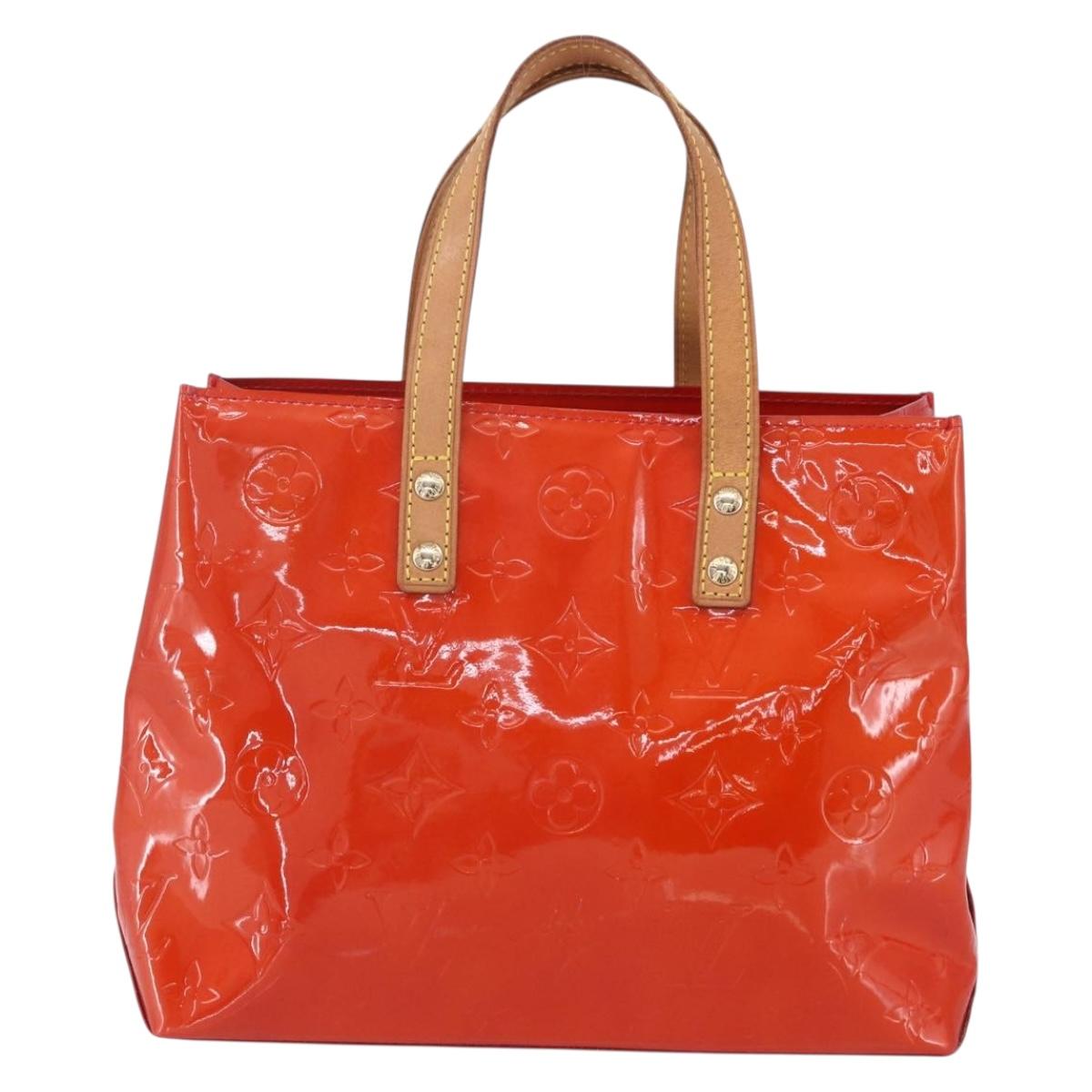 LOUIS VUITTON Monogram Vernis Reade PM Hand Bag Red Rouge M91088 LV Auth ki6184