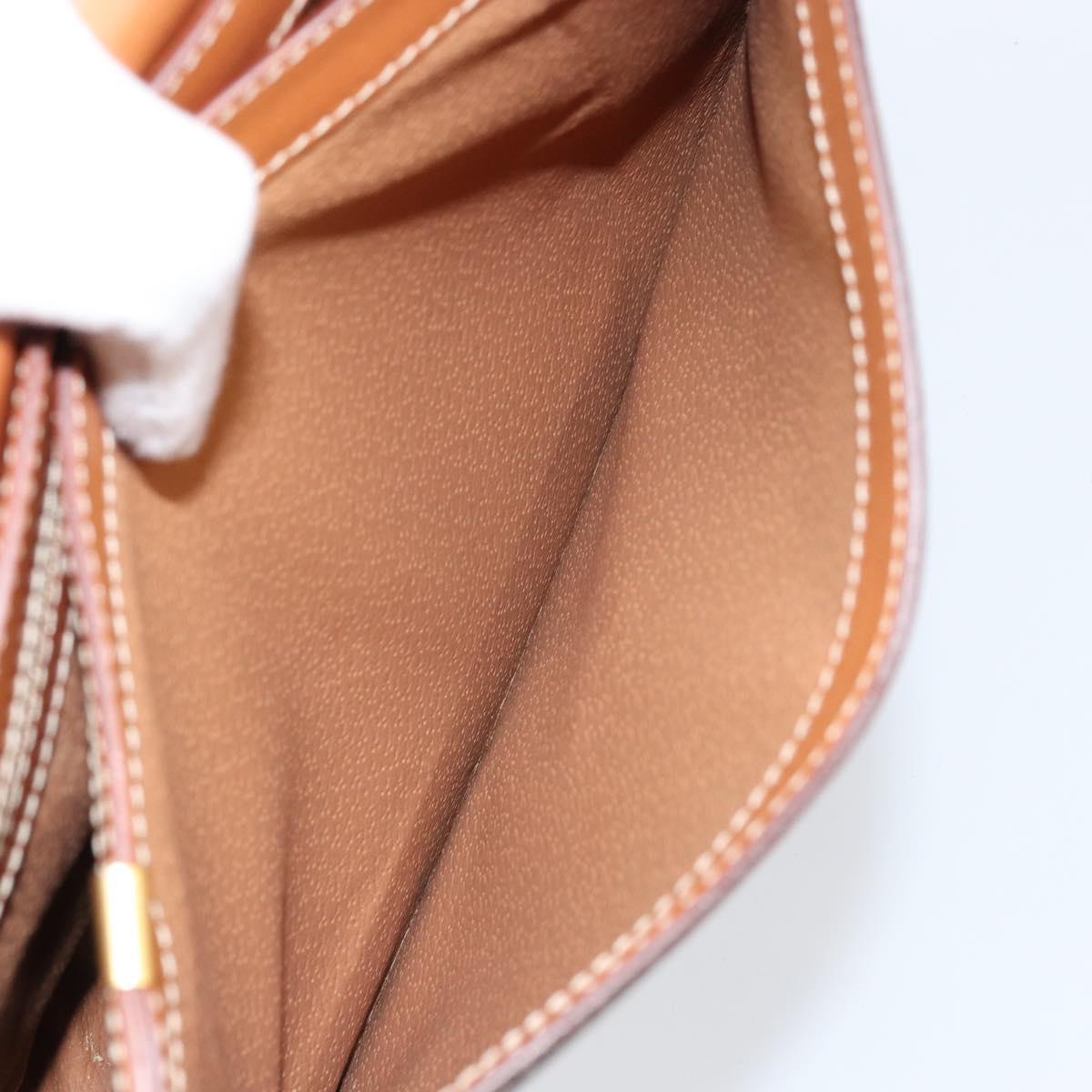 CELINE Macadam Canvas Shoulder Bag PVC Leather Brown Gold Auth ki6185