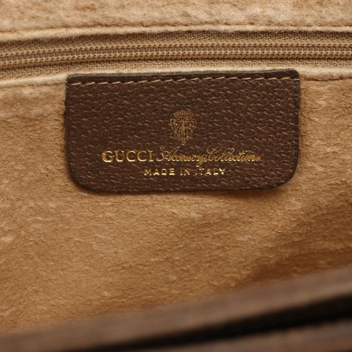 GUCCI GG Supreme Web Sherry Line Bag PVC Beige Gold 904 02 013 Auth ki6187