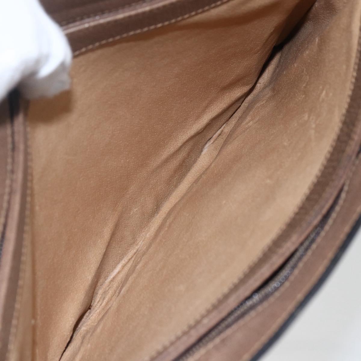 GUCCI GG Supreme Web Sherry Line Bag PVC Beige Gold 904 02 013 Auth ki6187