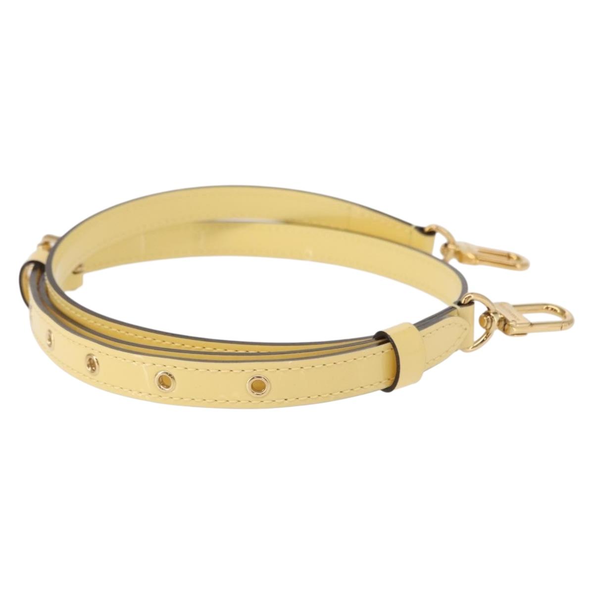 LOUIS VUITTON Adjustable Shoulder Strap Vernis 39.4""-46.5"" Beige Auth ki6191