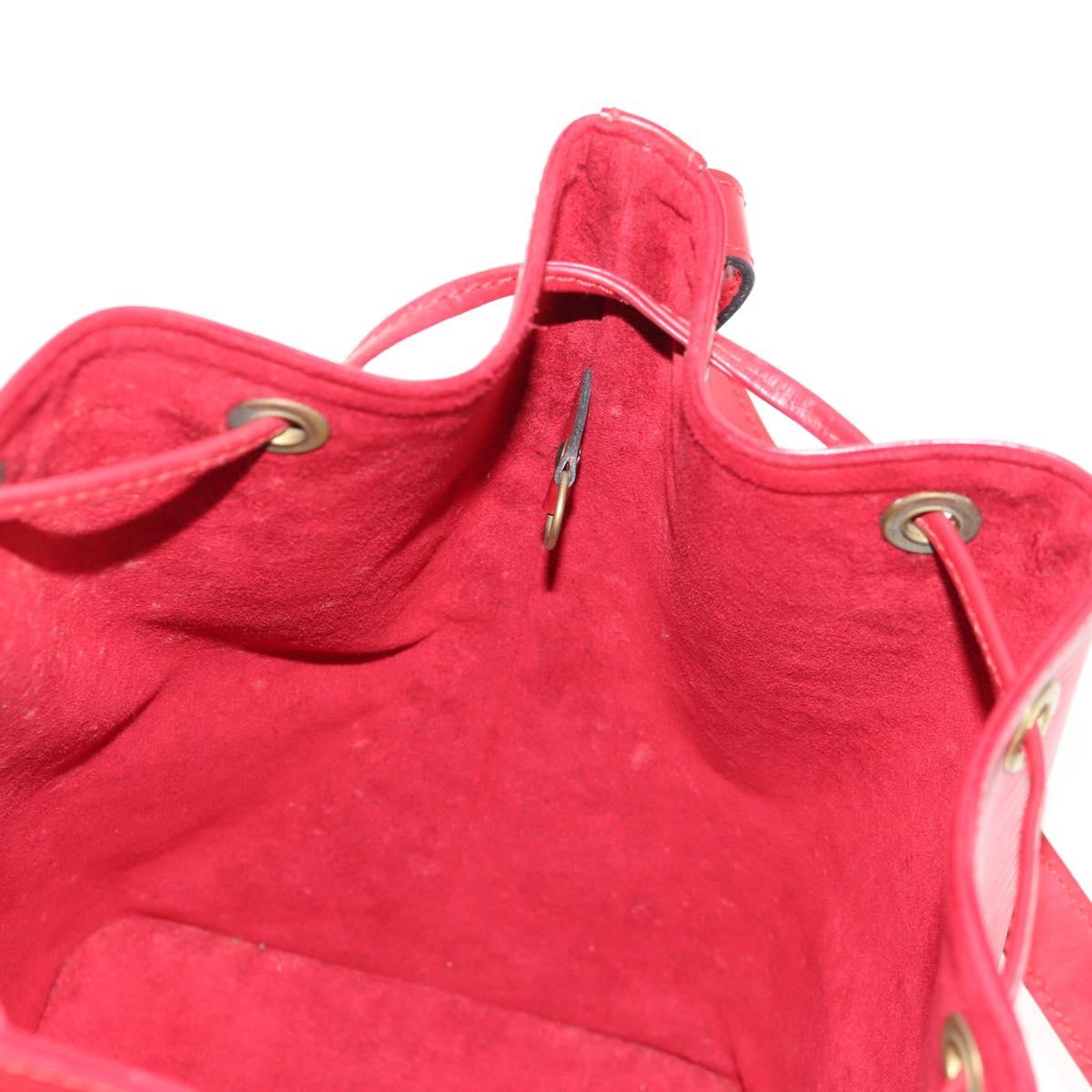 LOUIS VUITTON Epi Petit Noe Shoulder Bag Red M44107 LV Auth ki6194A