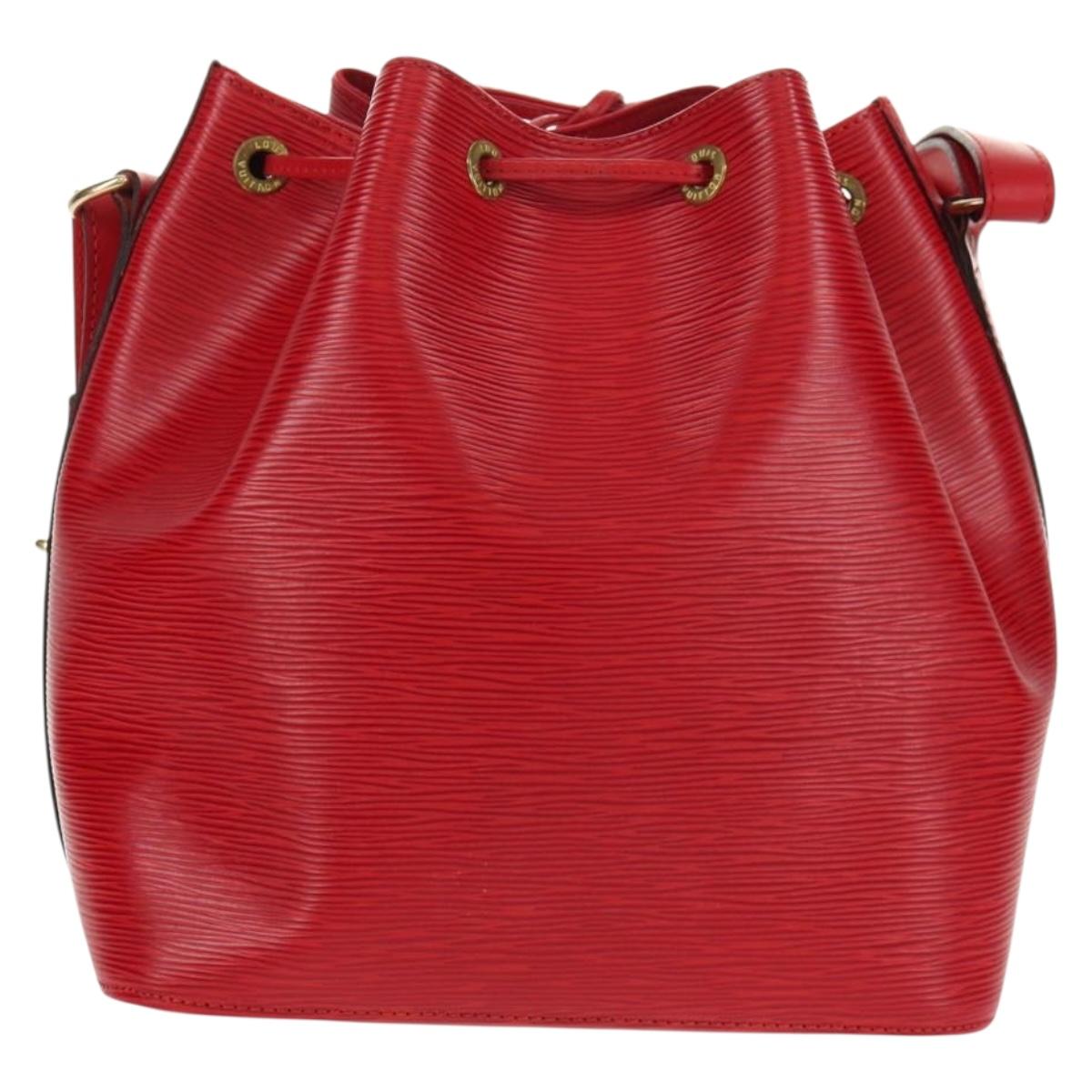 LOUIS VUITTON Epi Petit Noe Shoulder Bag Red M44107 LV Auth ki6194V