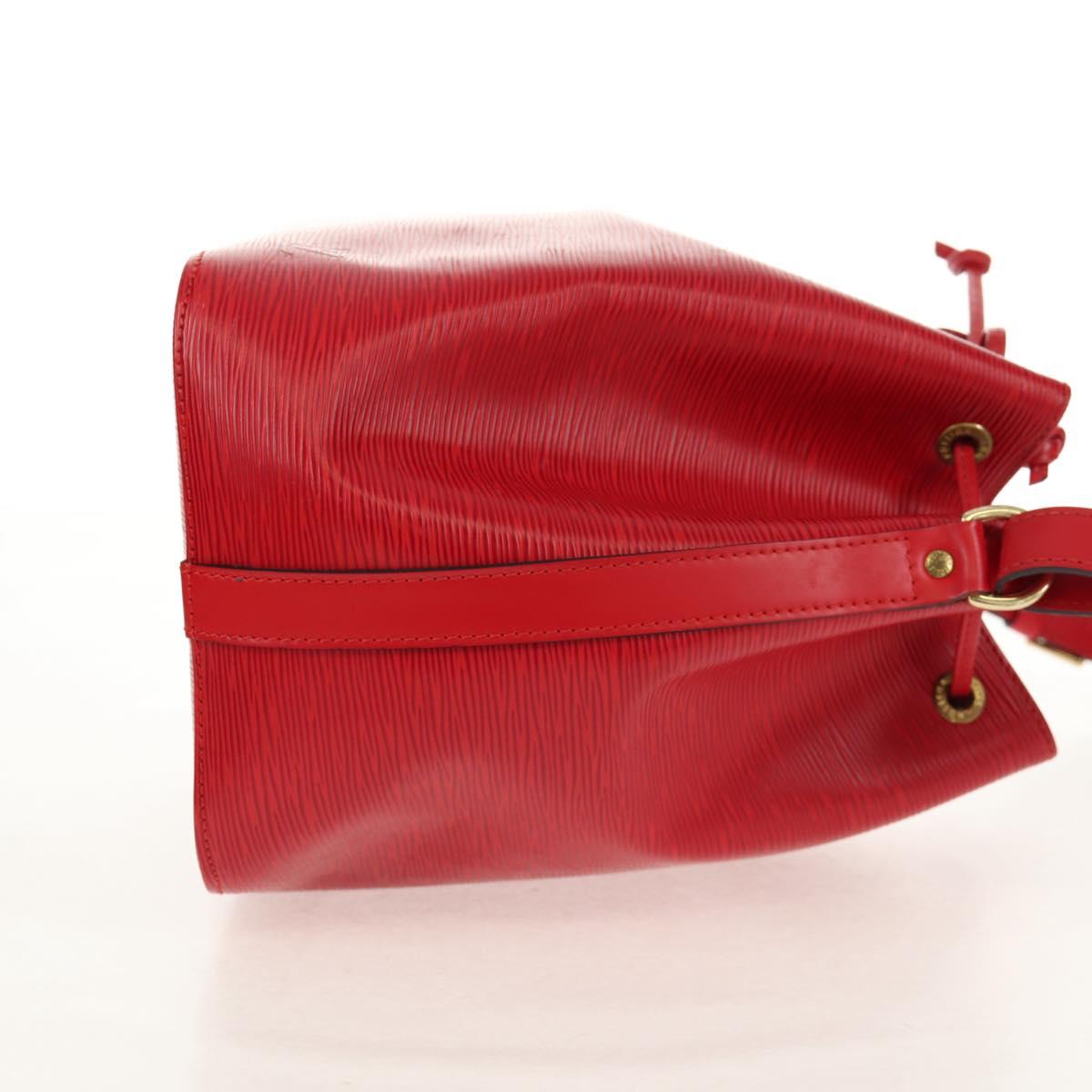 LOUIS VUITTON Epi Petit Noe Shoulder Bag Red M44107 LV Auth ki6194V