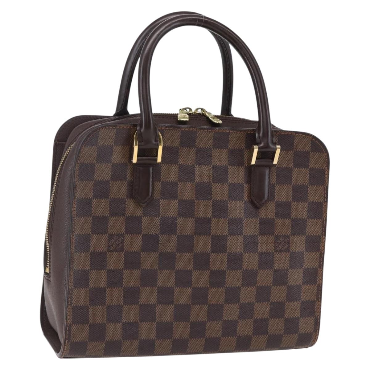 LOUIS VUITTON Damier Ebene Triana Hand Bag N51155 LV Auth ki6197
