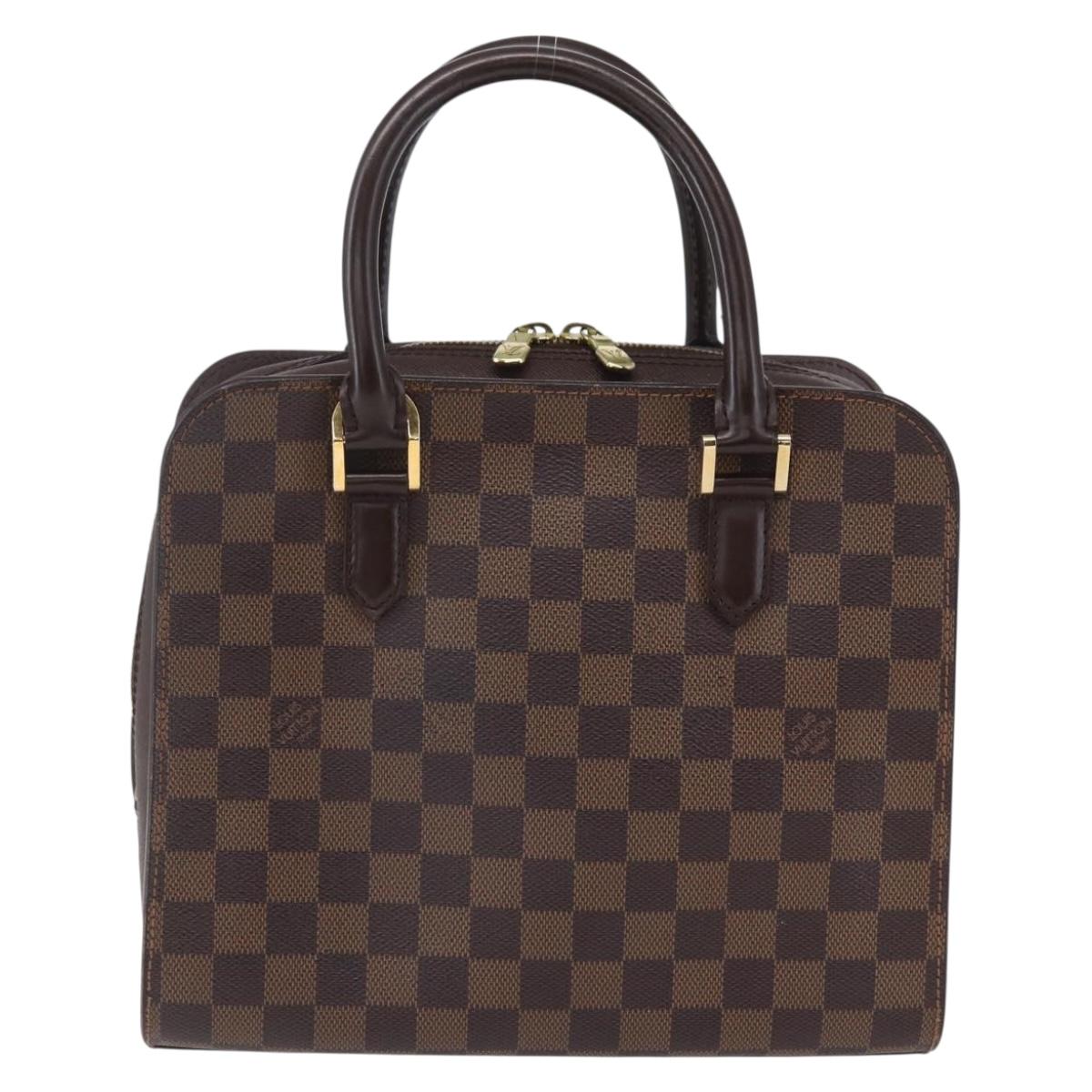 LOUIS VUITTON Damier Ebene Triana Hand Bag N51155 LV Auth ki6197