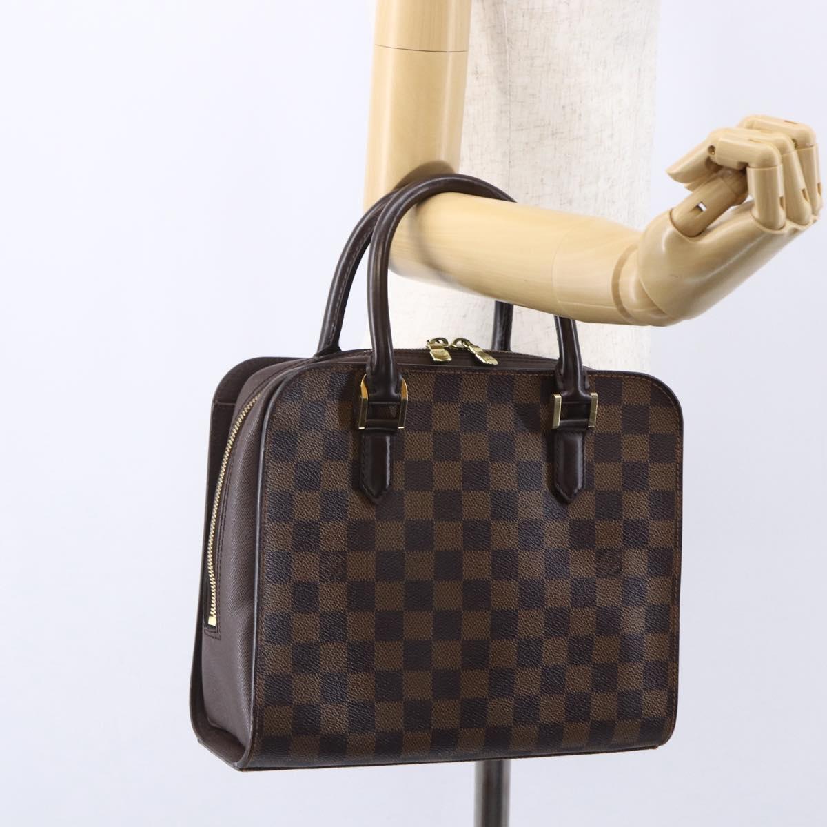 LOUIS VUITTON Damier Ebene Triana Hand Bag N51155 LV Auth ki6197
