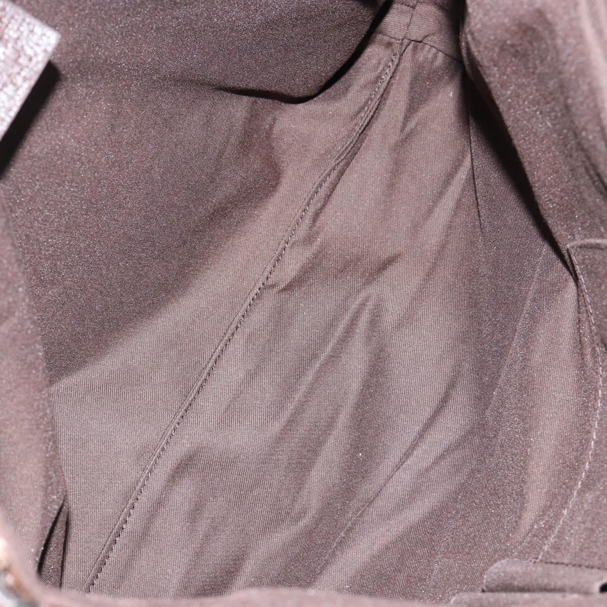 GUCCI GG Canvas Shoulder Bag Beige Silver 146236 Auth ki6202