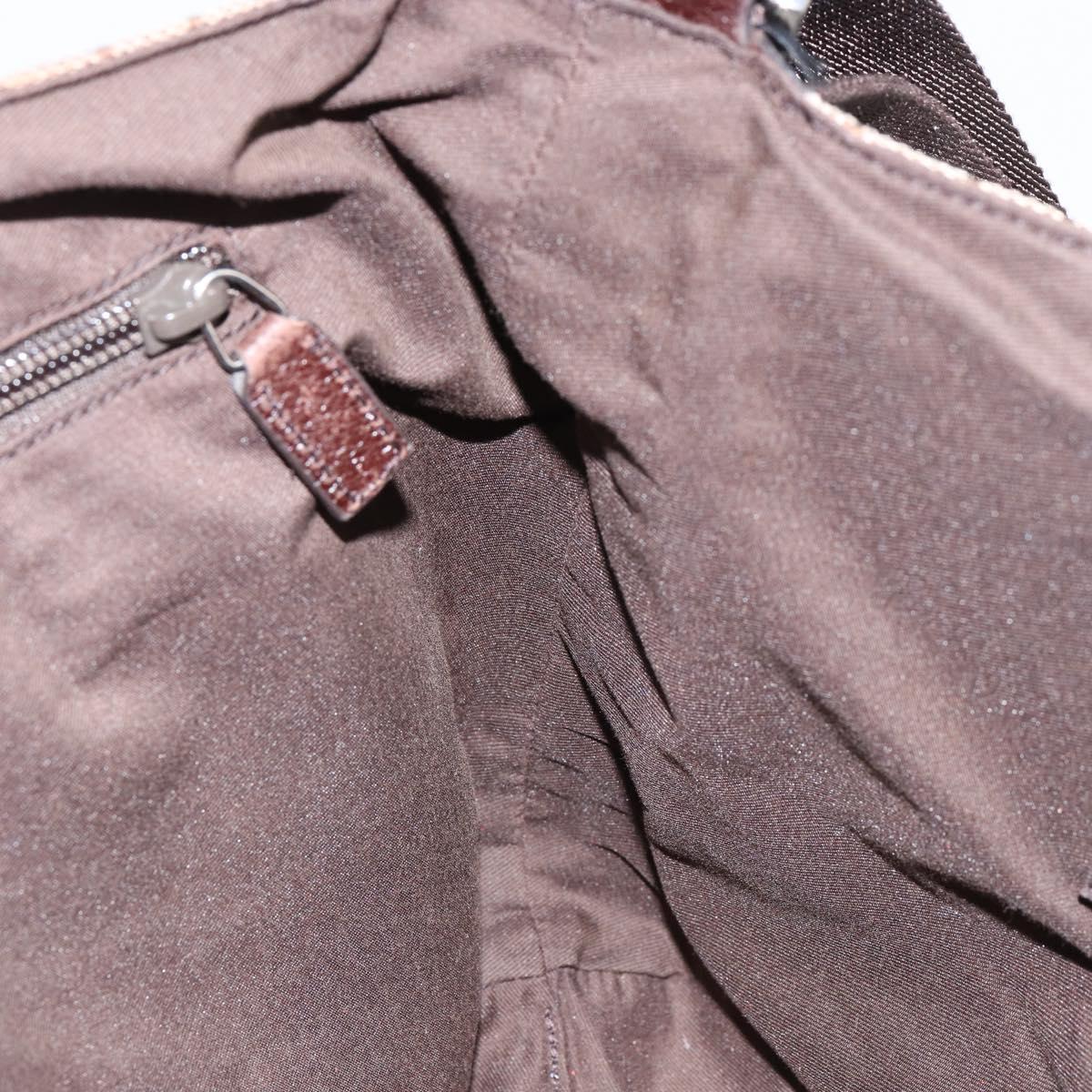 GUCCI GG Canvas Shoulder Bag Beige Silver 146236 Auth ki6202