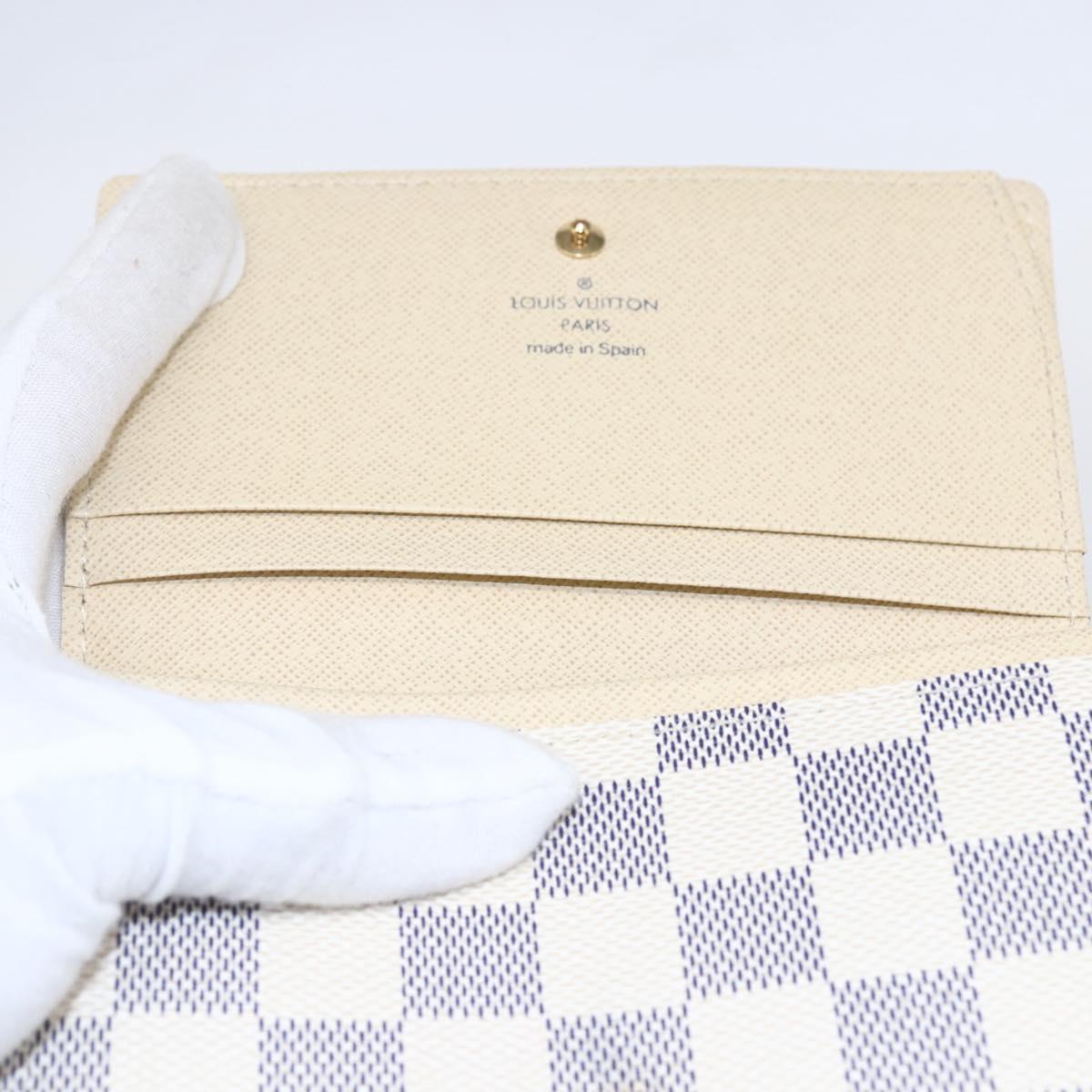 LOUIS VUITTON Damier Azur Portefeuille Tresol Wallet N61744 LV Auth ki6205