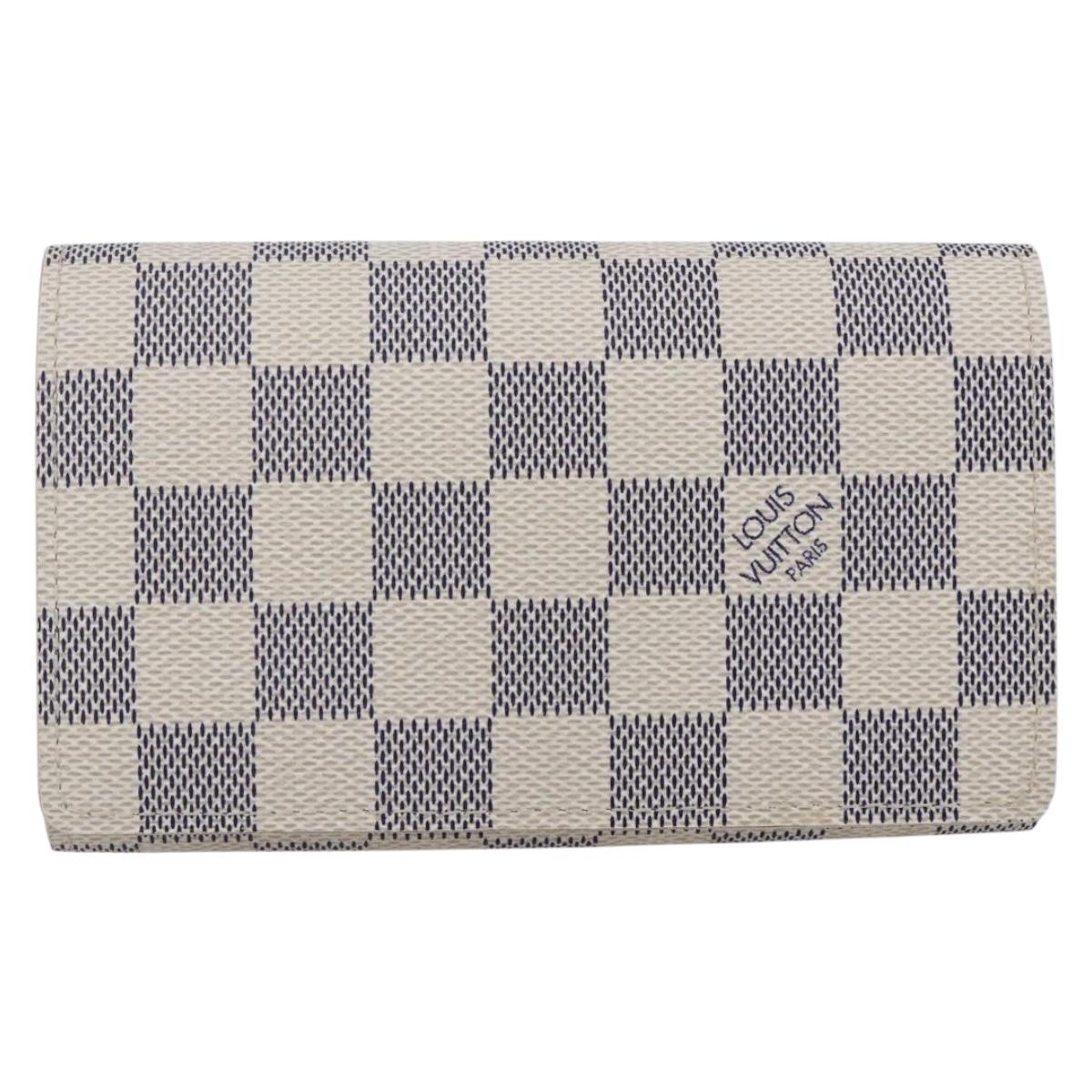 LOUIS VUITTON Damier Azur Portefeuille Tresol Wallet N61744 LV Auth ki6205