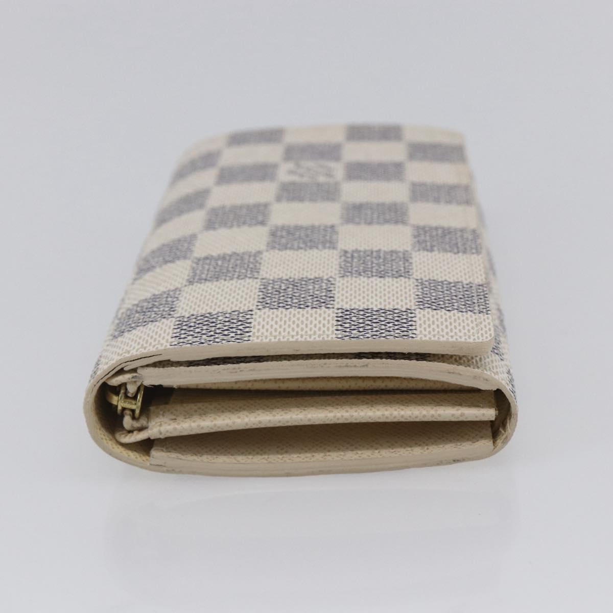 LOUIS VUITTON Damier Azur Portefeuille Tresol Wallet N61744 LV Auth ki6205