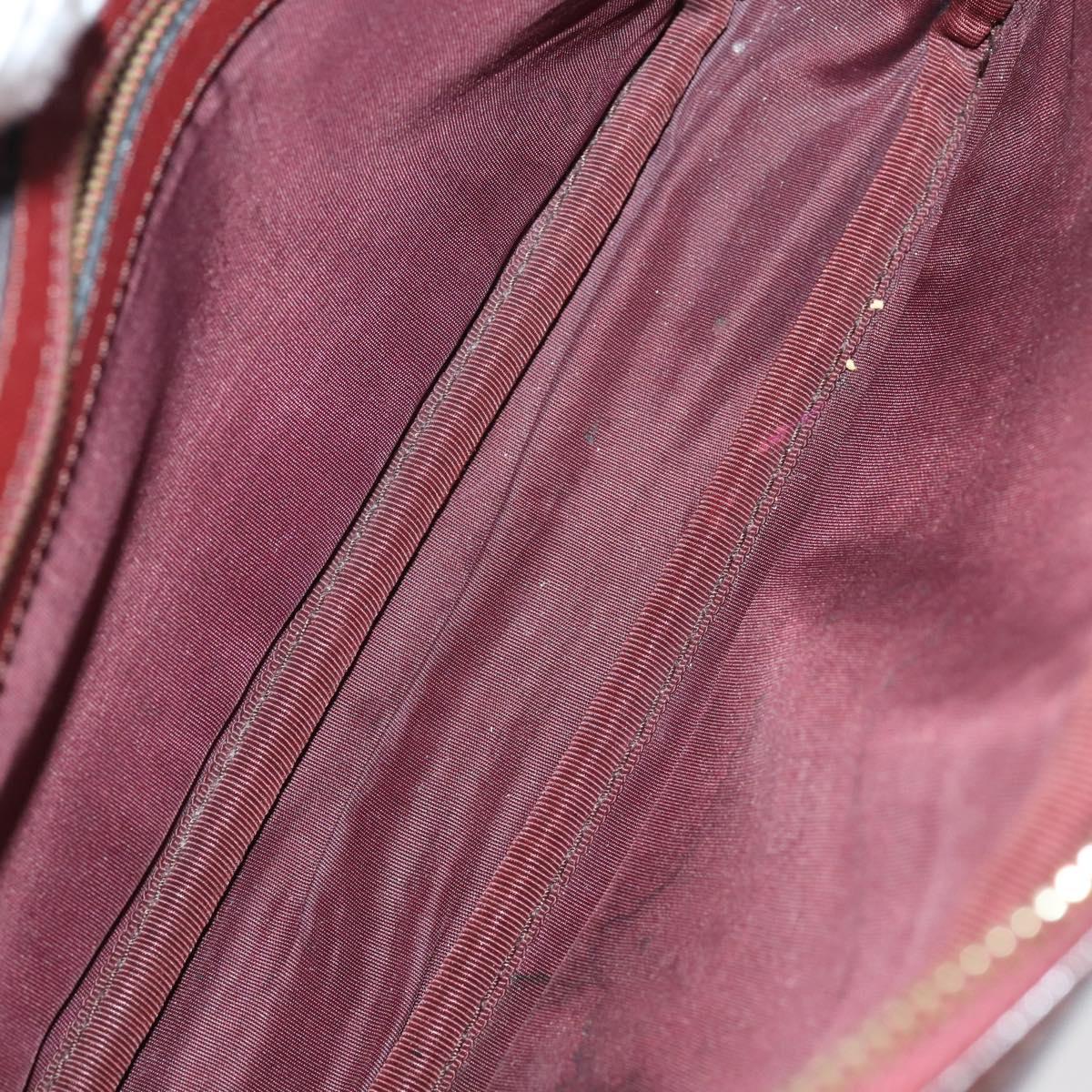 CARTIER Must Line Shoulder Bag Leather 4 Set Bordeaux Auth ki6207