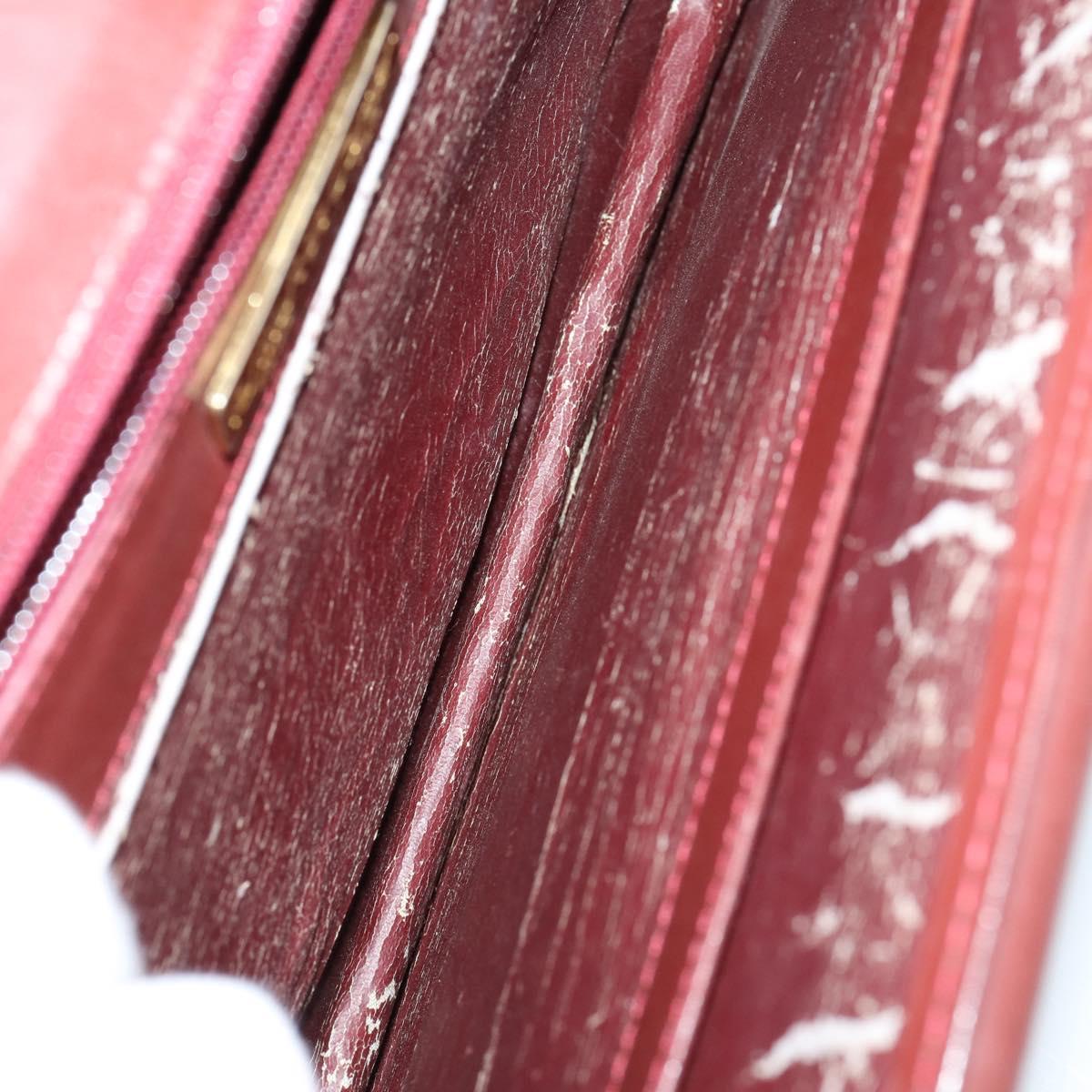 CARTIER Must Line Shoulder Bag Leather 4 Set Bordeaux Auth ki6207