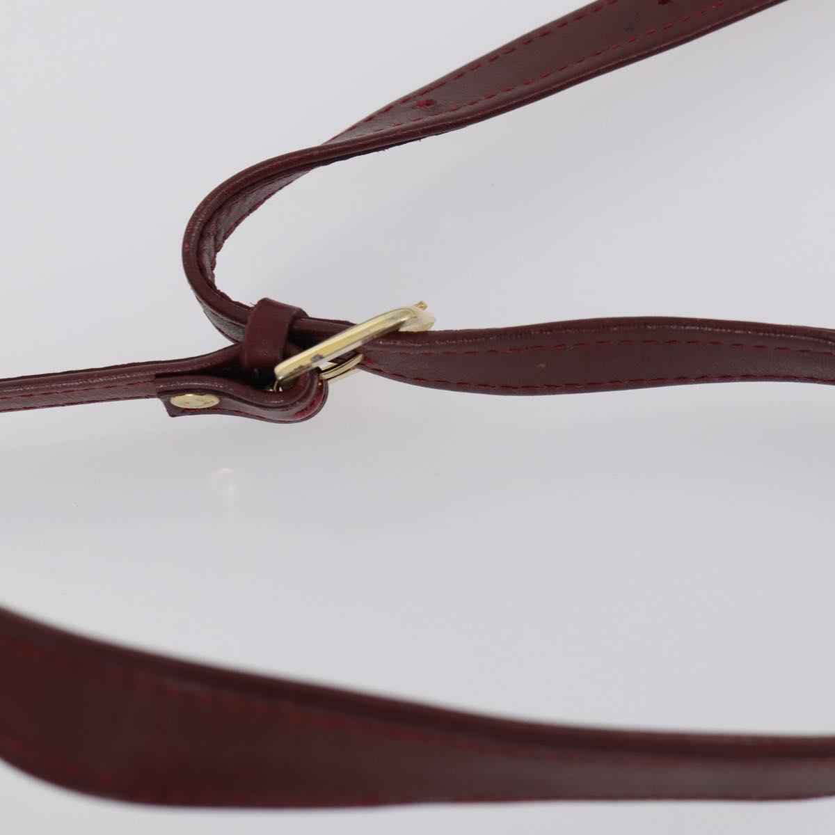 CARTIER Must Line Shoulder Bag Leather 4 Set Bordeaux Auth ki6207