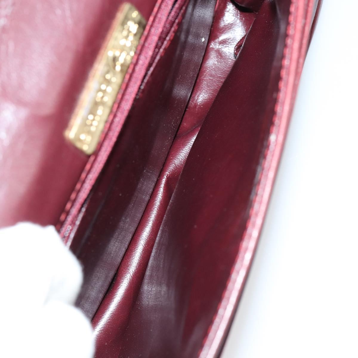 CARTIER Must Line Shoulder Bag Leather 4 Set Bordeaux Auth ki6207