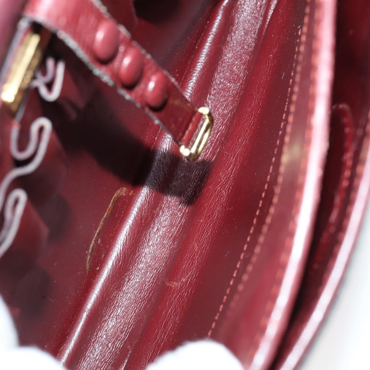 CARTIER Must Line Shoulder Bag Leather 4 Set Bordeaux Auth ki6207