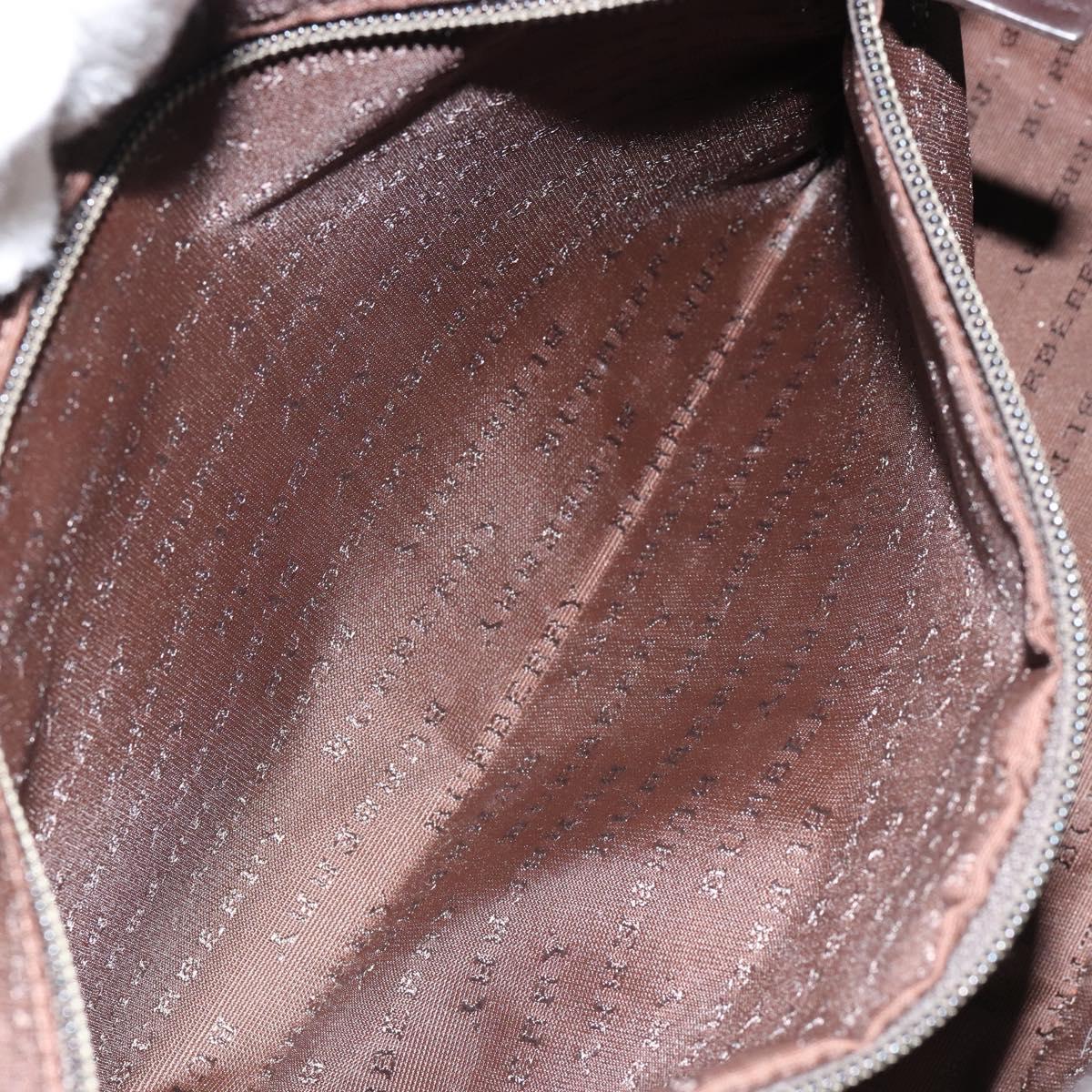 BURBERRY Nova Check Hand Bag PVC Beige Auth ki6212