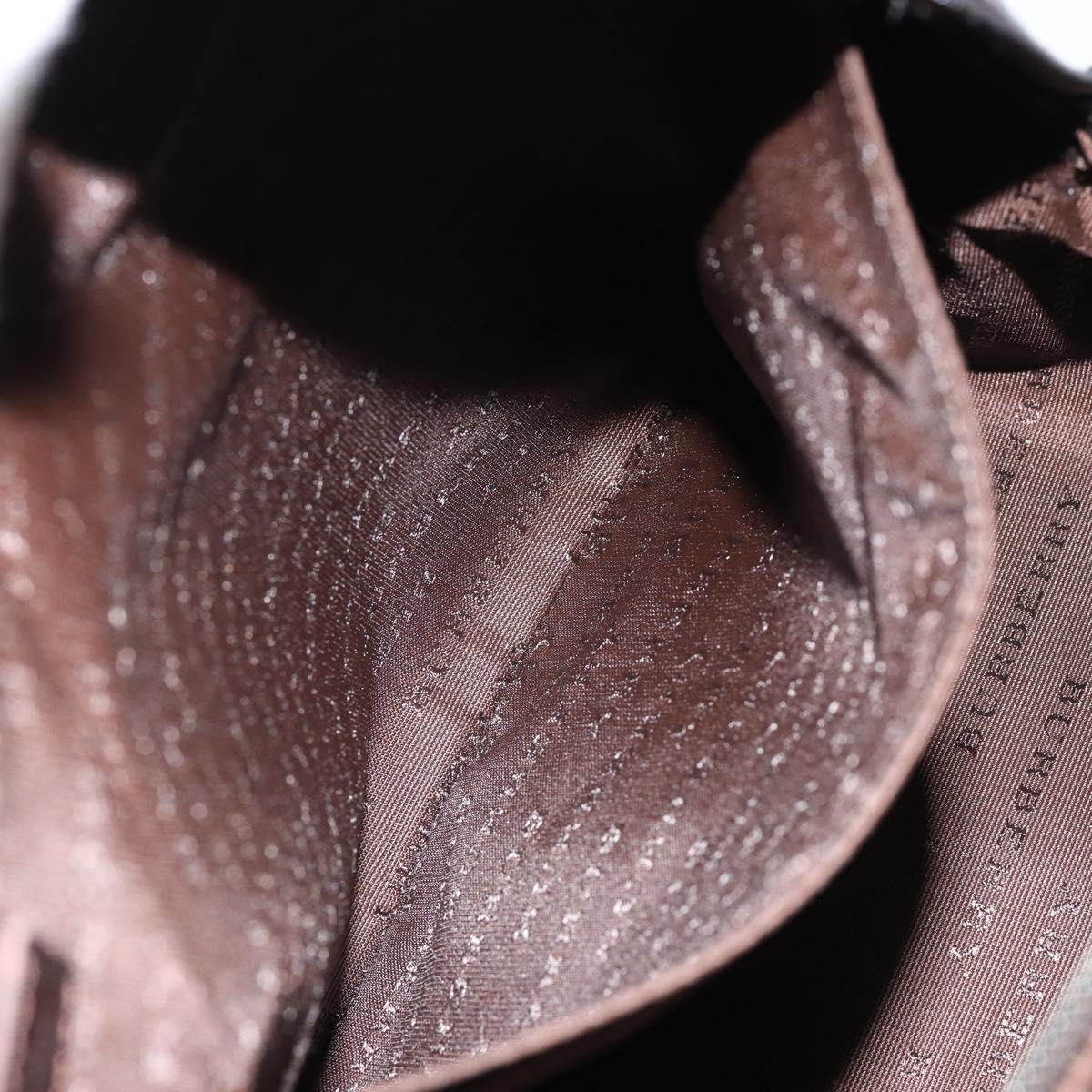 BURBERRY Nova Check Hand Bag PVC Beige Auth ki6212