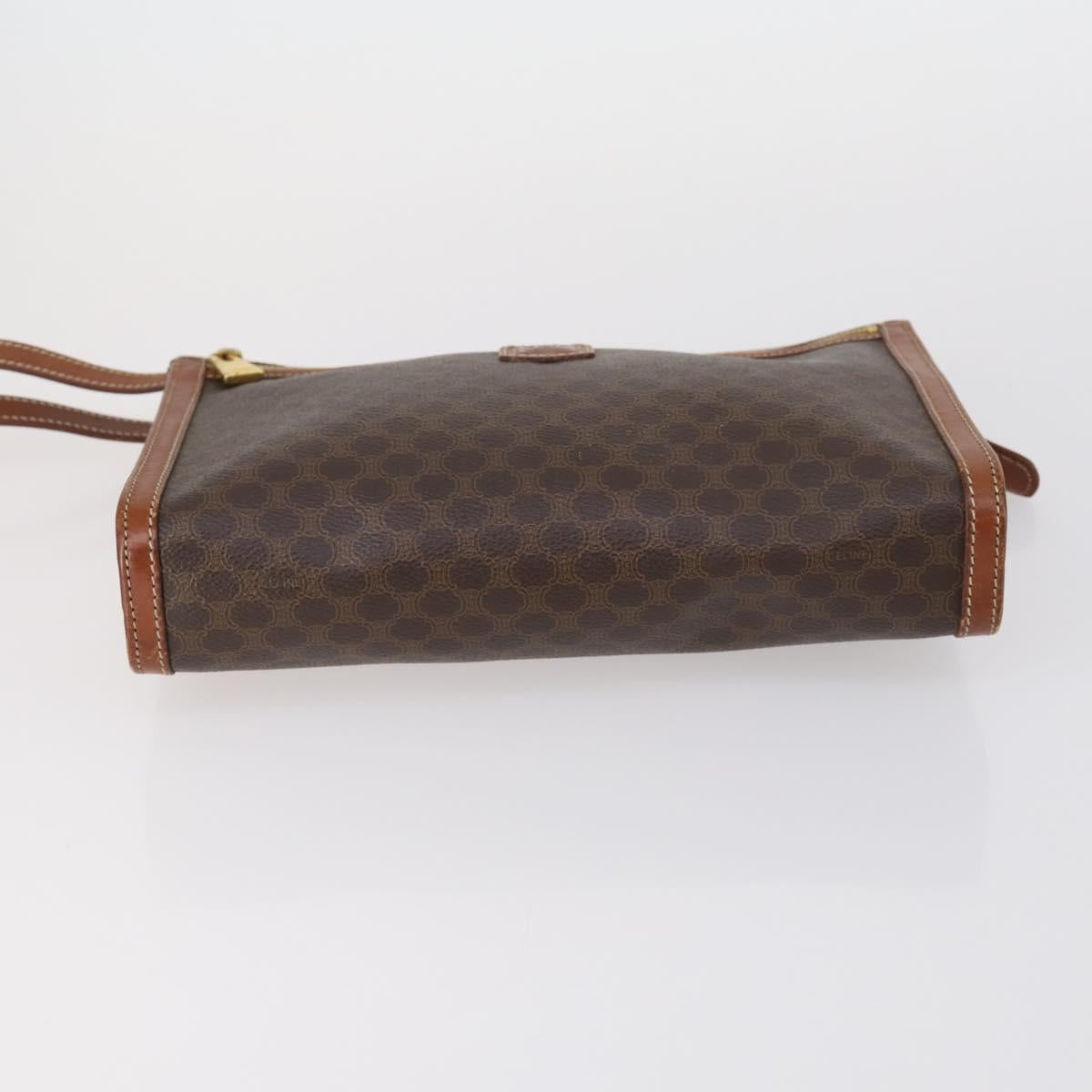 CELINE Macadam Canvas Clutch Bag 3 Set Beige Brown Auth ki6215