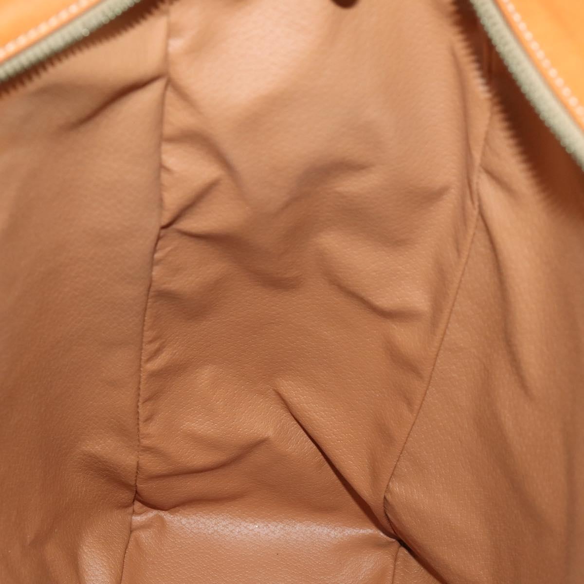 CELINE Macadam Canvas Tote Bag PVC Leather Brown Gold Auth ki6248