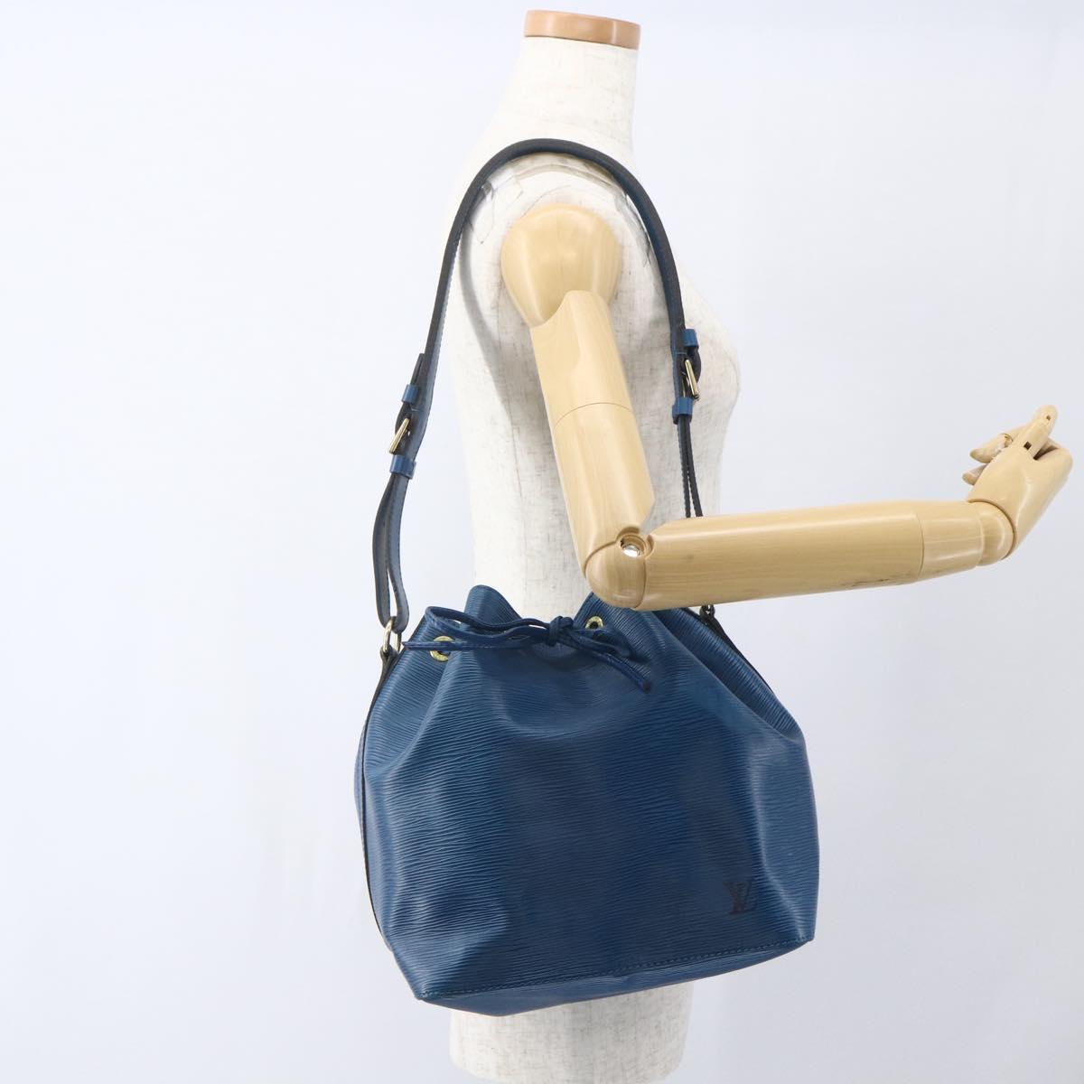 LOUIS VUITTON Epi Petit Noe Shoulder Bag Blue M44105 LV Auth ki6260