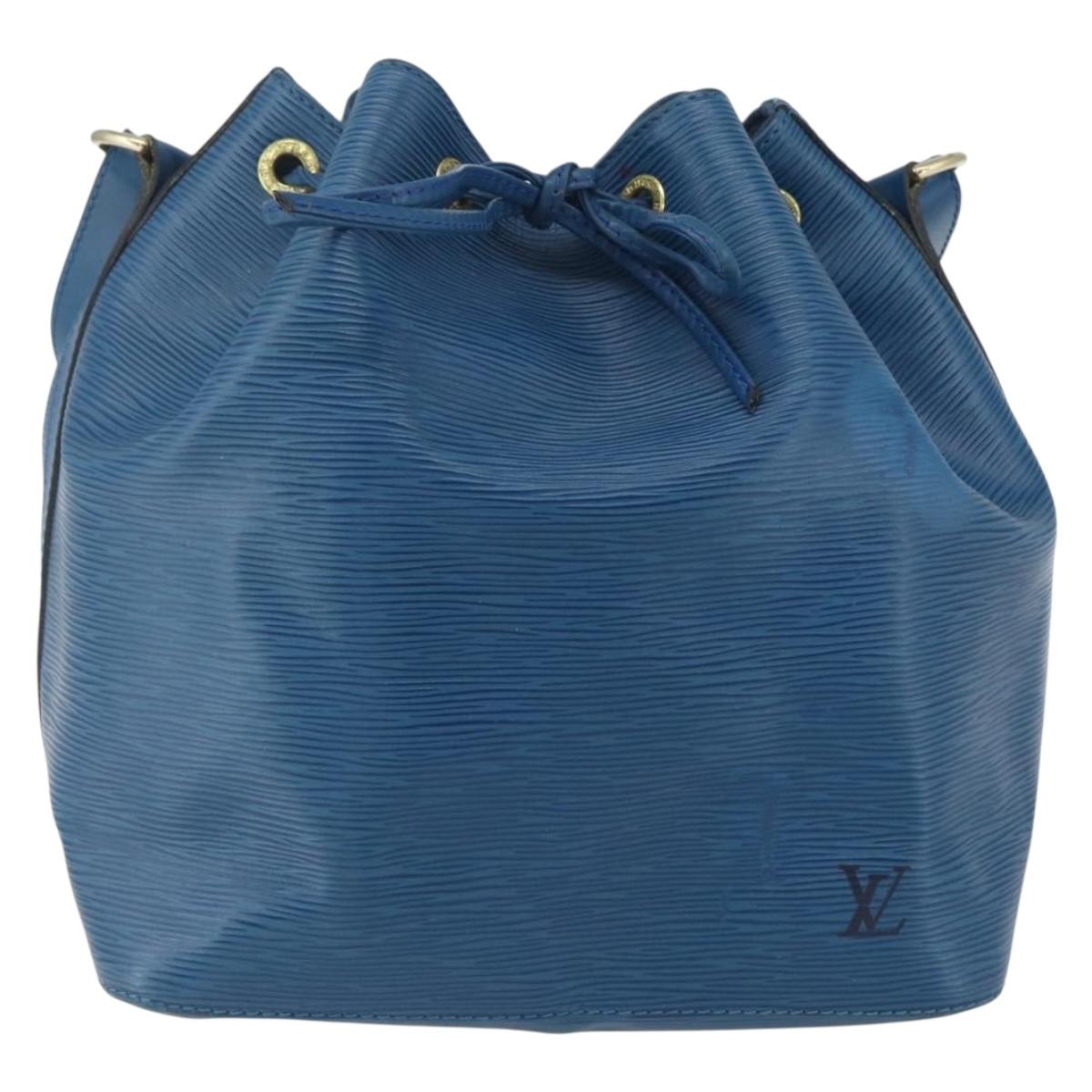 LOUIS VUITTON Epi Petit Noe Shoulder Bag Blue M44105 LV Auth ki6260