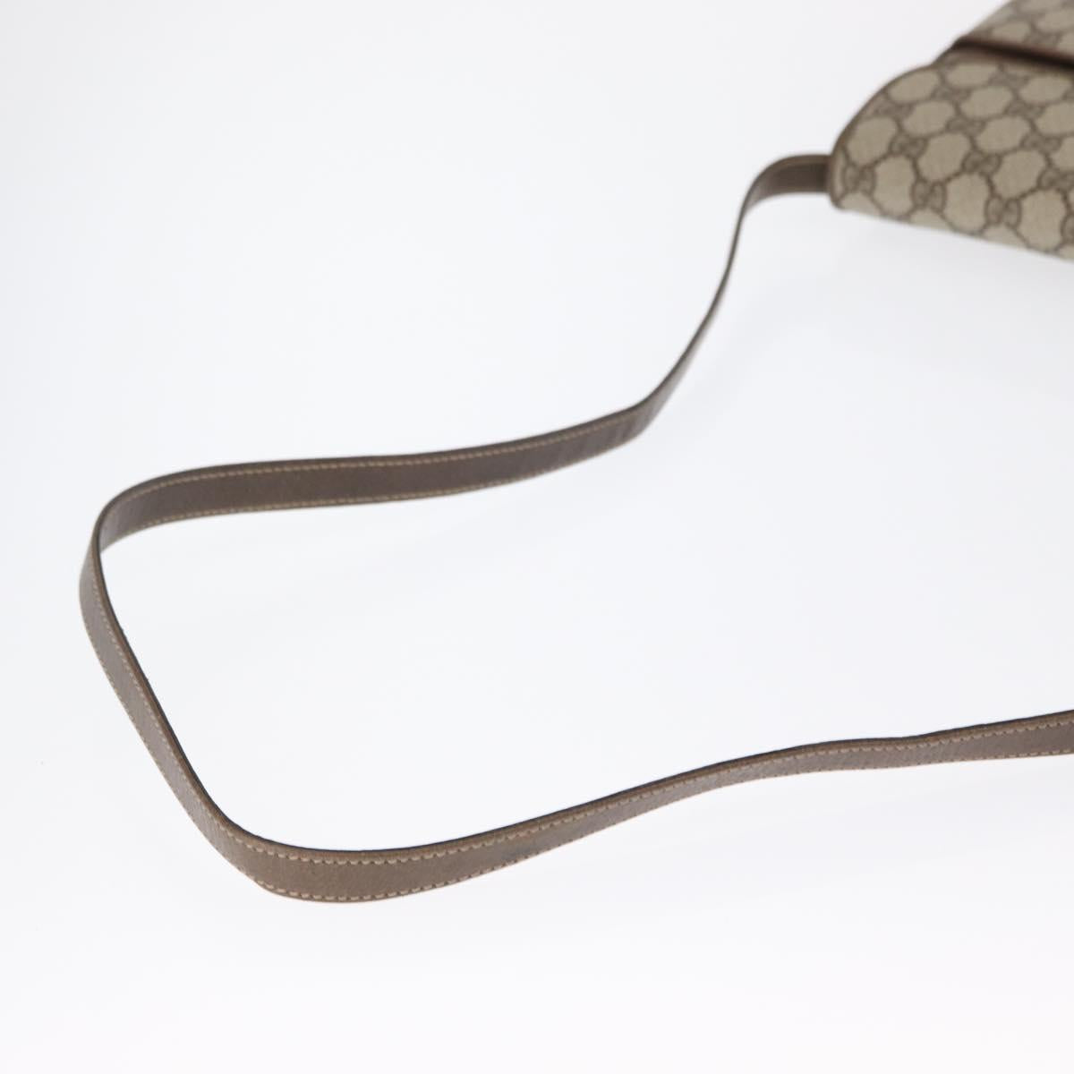 GUCCI GG Supreme Shoulder Bag PVC Leather 2way Beige Gold 65 02 025 Auth ki6263