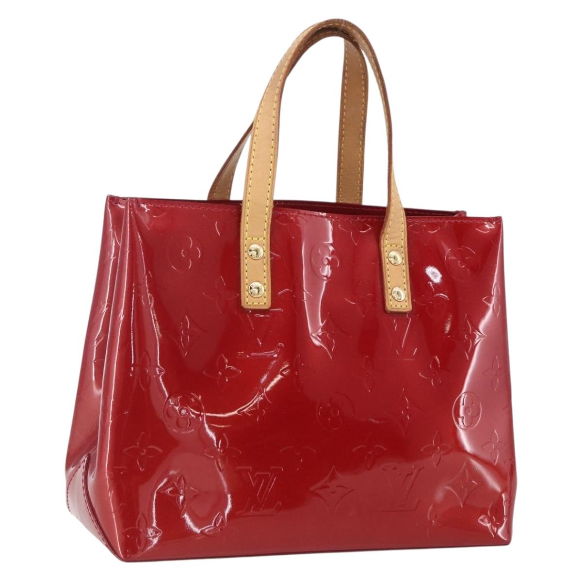 LOUIS VUITTON Monogram Vernis Reade PM Hand Bag Pomme D'amour M91990 Auth ki6280
