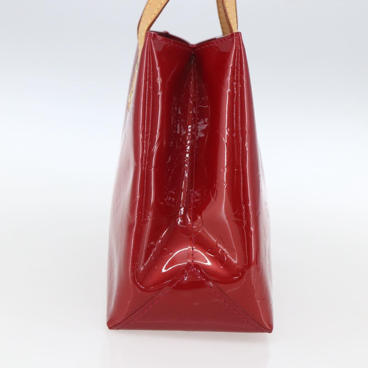 LOUIS VUITTON Monogram Vernis Reade PM Hand Bag Pomme D'amour M91990 Auth ki6280