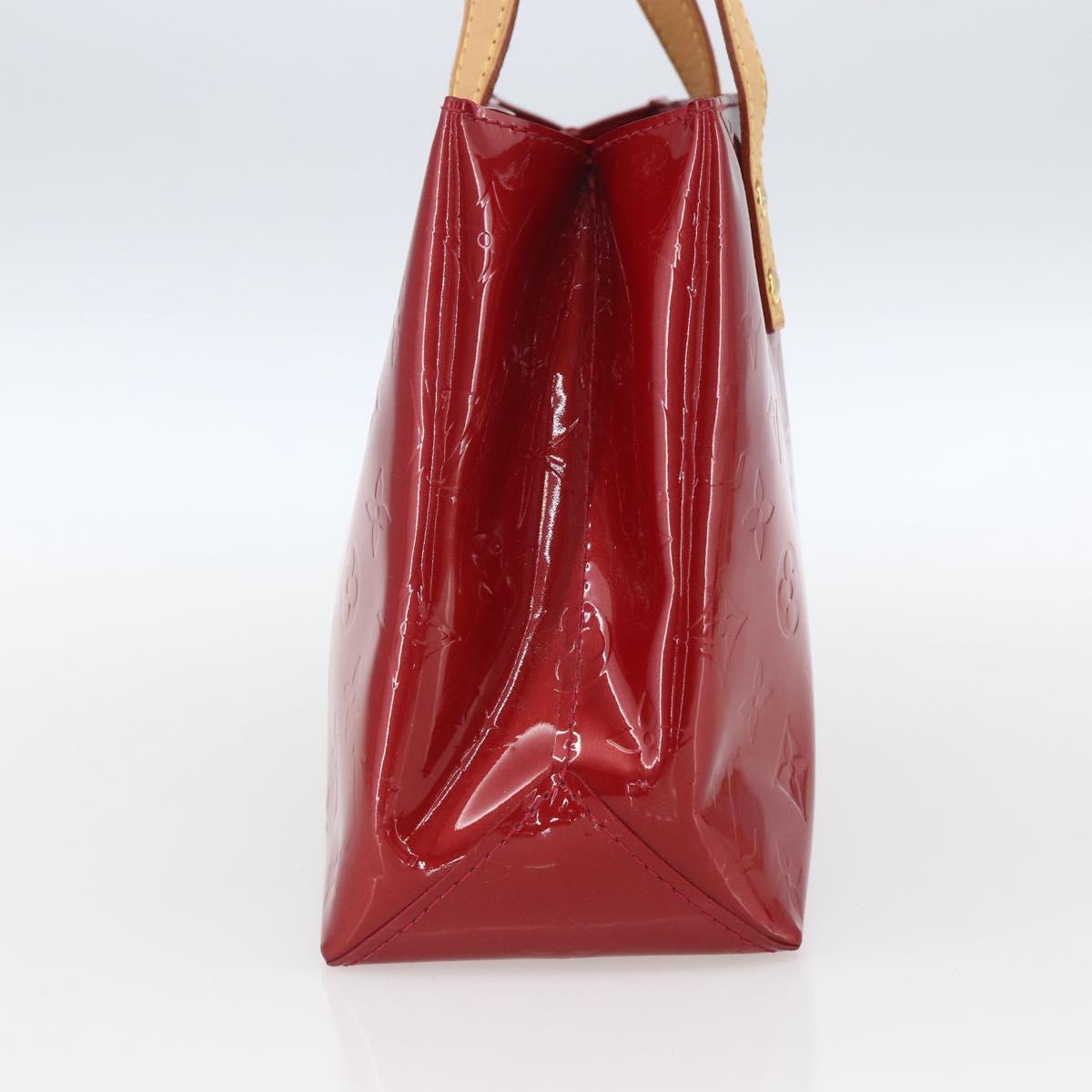LOUIS VUITTON Monogram Vernis Reade PM Hand Bag Pomme D'amour M91990 Auth ki6280