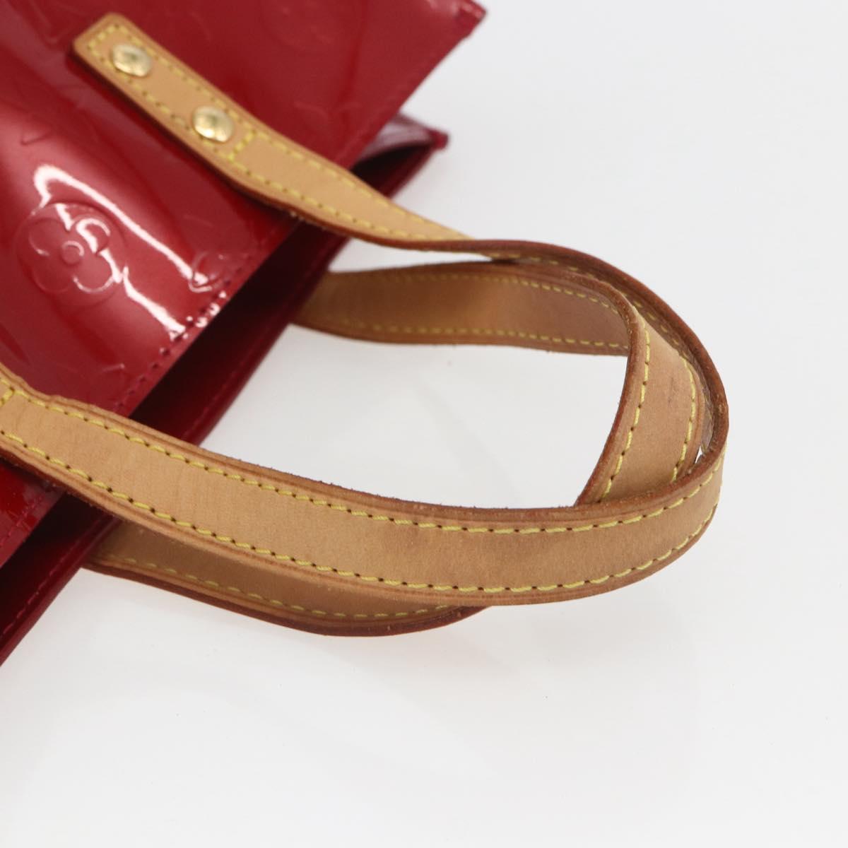 LOUIS VUITTON Monogram Vernis Reade PM Hand Bag Pomme D'amour M91990 Auth ki6280
