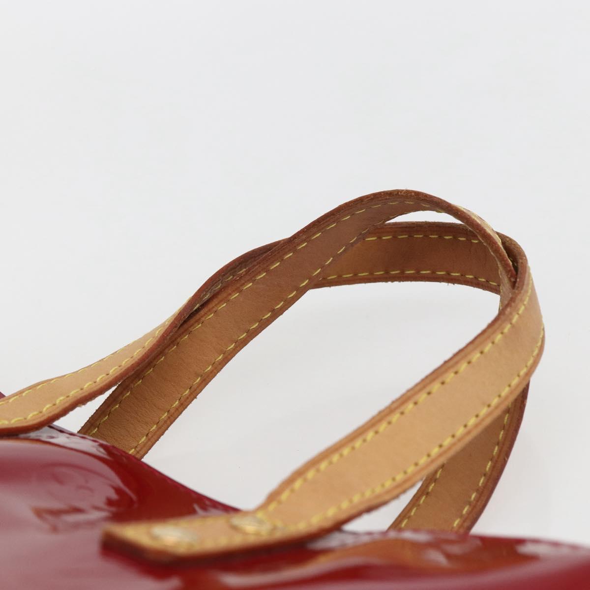 LOUIS VUITTON Monogram Vernis Reade PM Hand Bag Pomme D'amour M91990 Auth ki6280