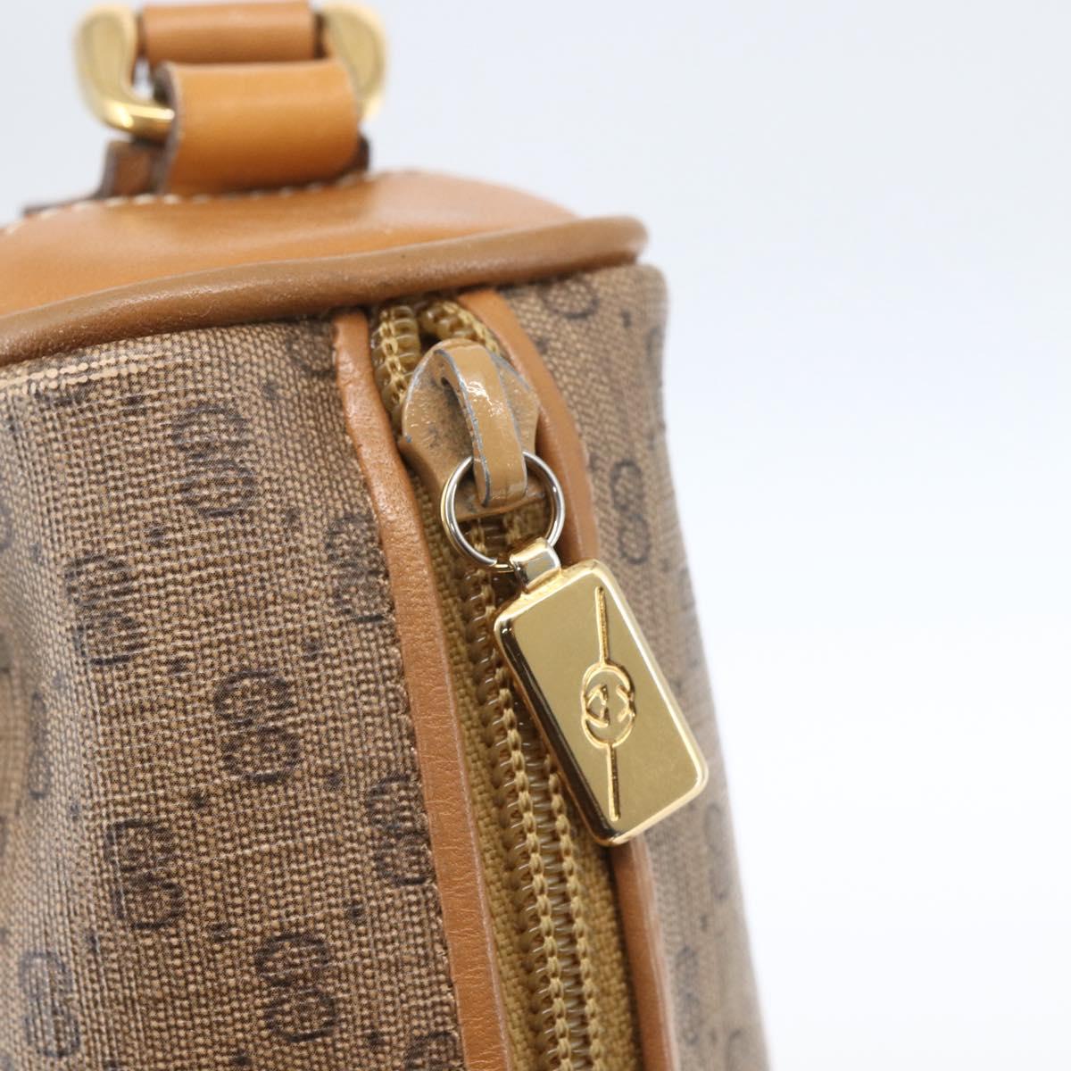 GUCCI Micro GG Supreme Shoulder Bag PVC Beige Gold 001 14 0412 Auth ki6283