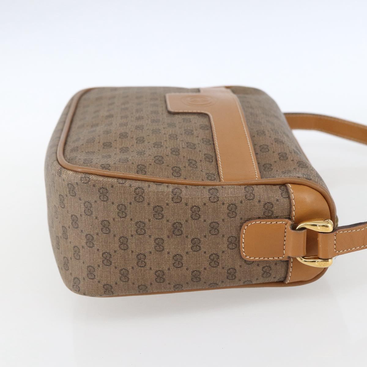 GUCCI Micro GG Supreme Shoulder Bag PVC Beige Gold 001 14 0412 Auth ki6283
