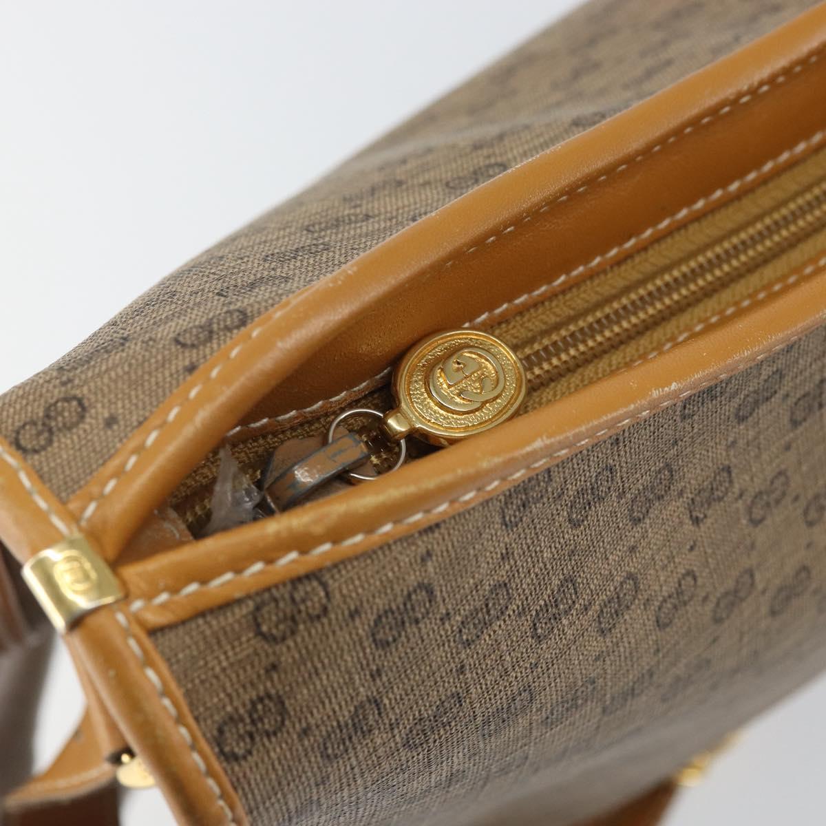 GUCCI Micro GG Supreme Shoulder Bag PVC Beige Gold 001 23 1036 Auth ki6290
